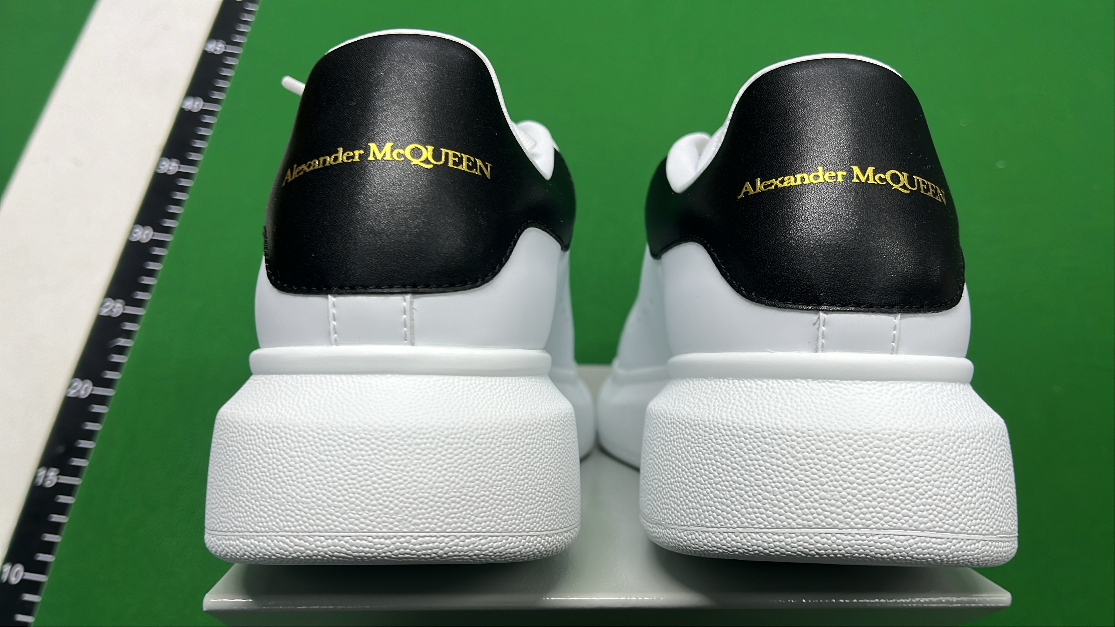 Alexander McQueen White Leather Sneakers with Thick Sole