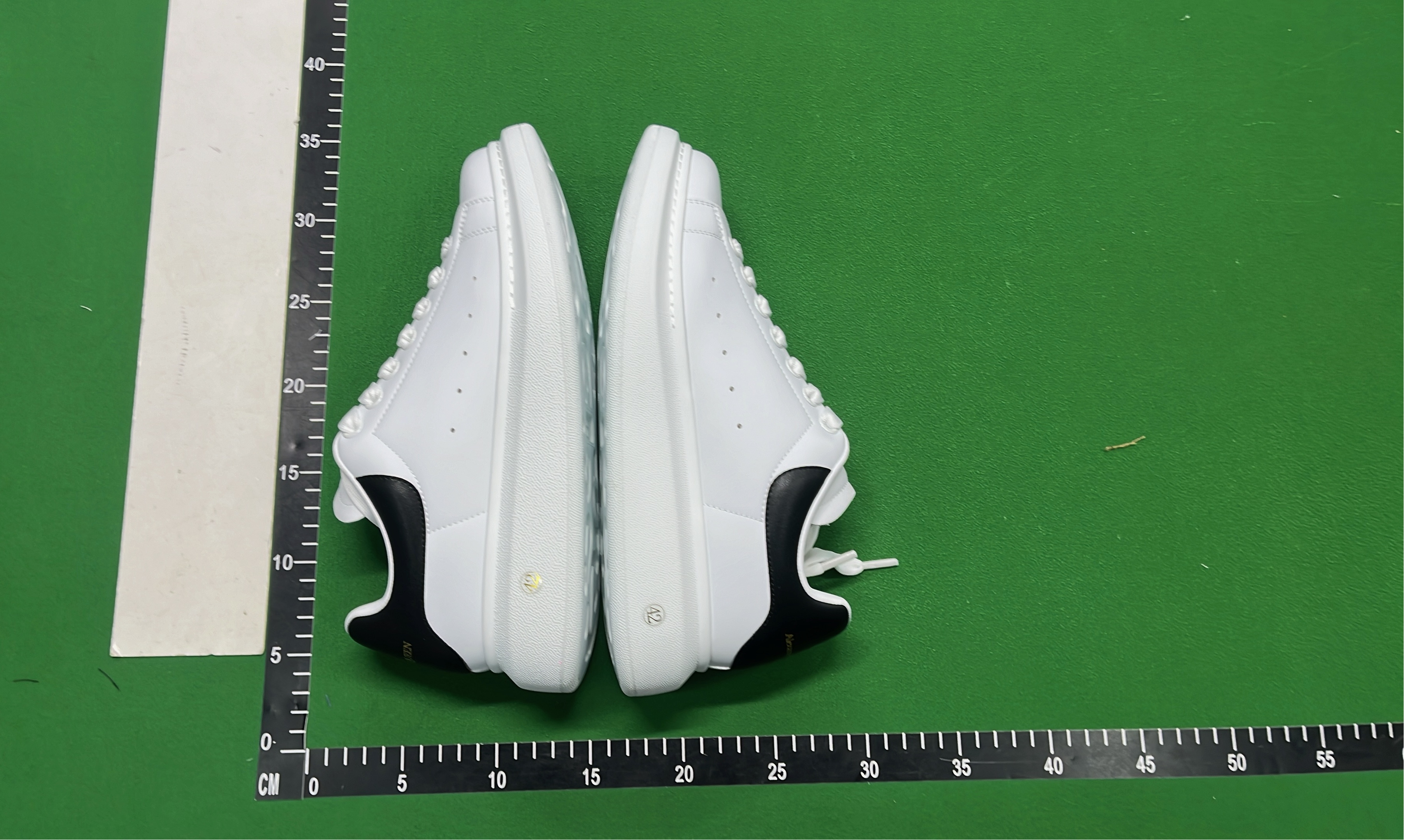 Alexander McQueen White Leather Sneakers with Thick Sole
