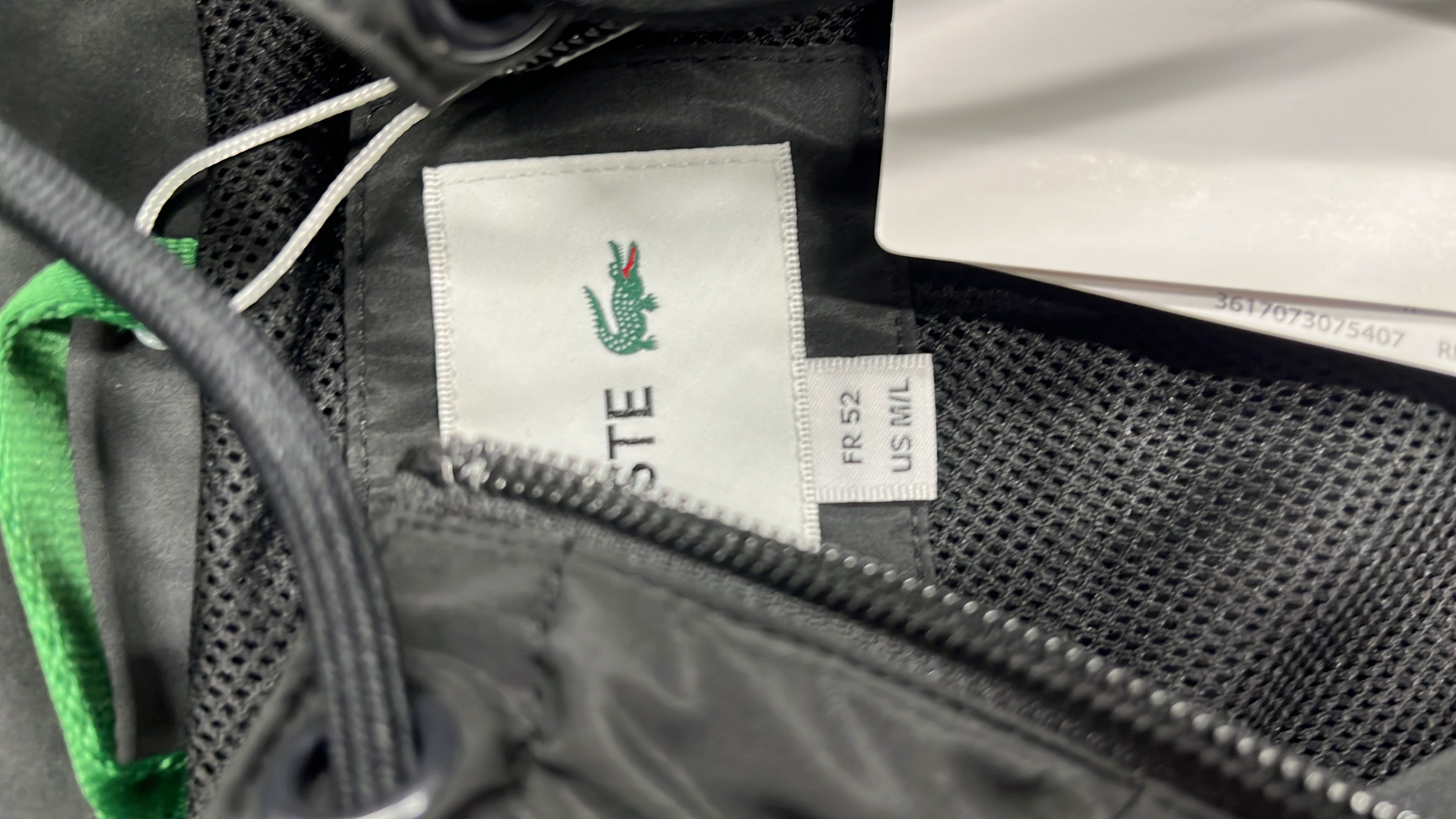 Lacoste Black Hooded Jacket for Men and Women