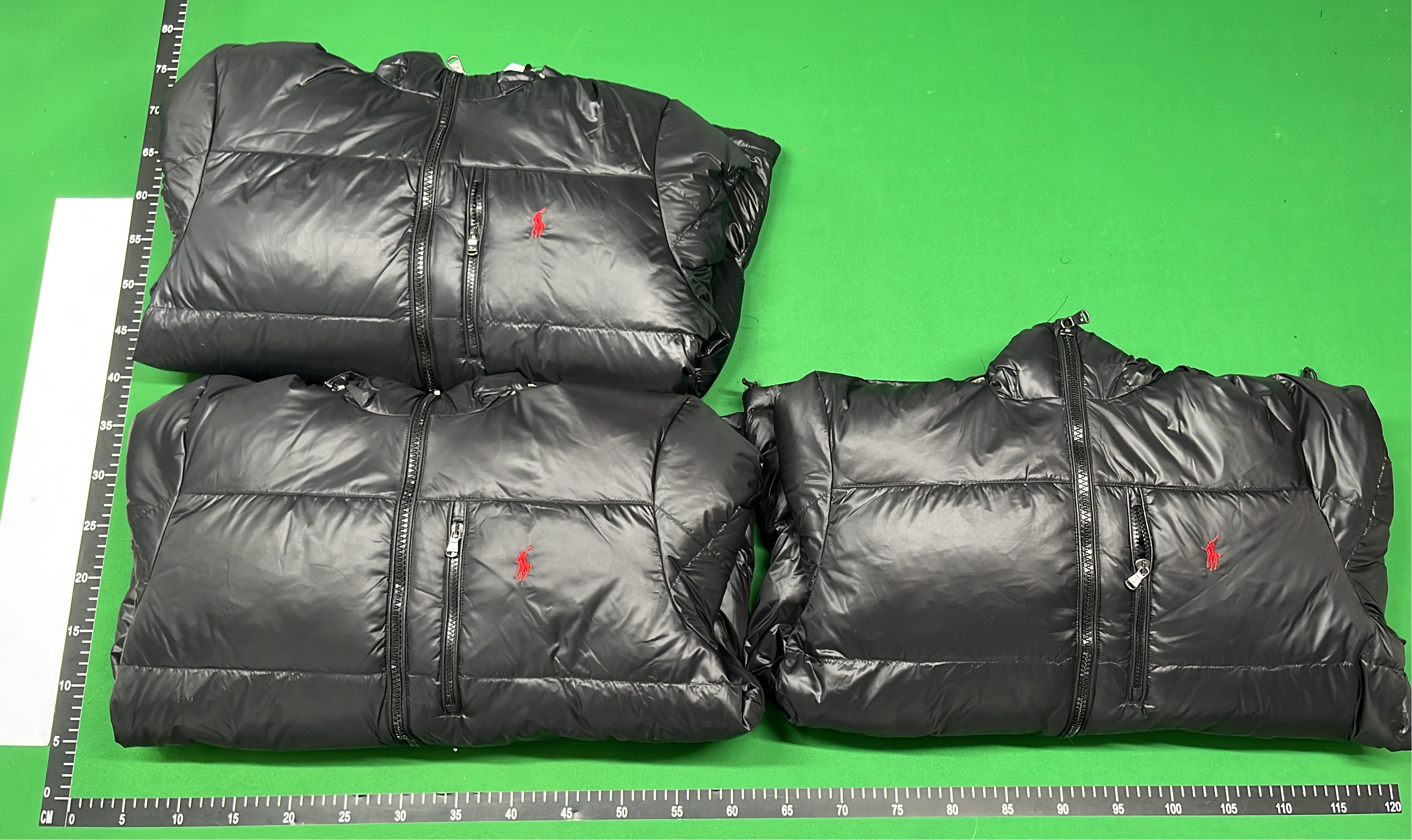 Black Down Puffer Jacket with Hood and Zipper Front