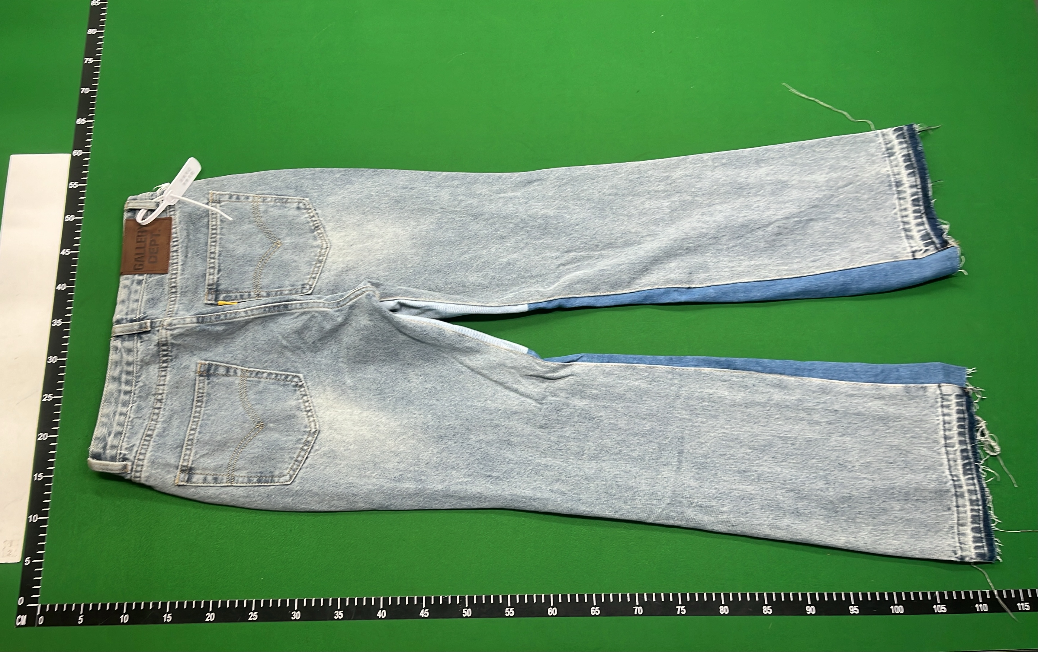 Distressed Denim Jeans with Patchwork Design