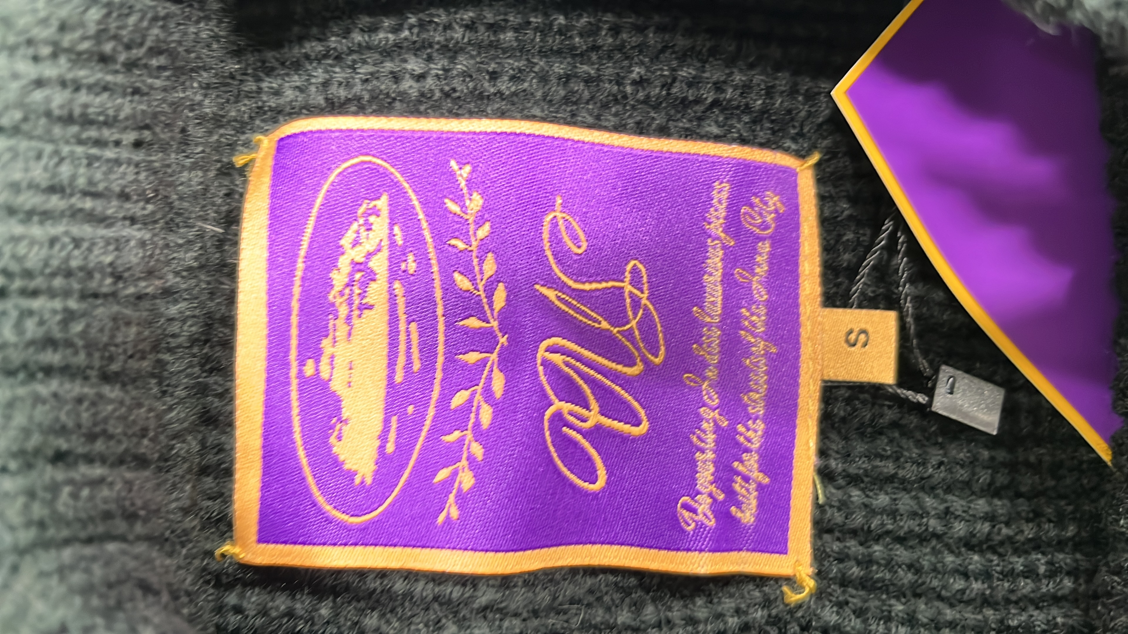 Lacoste Black Ribbed Sweater with Graphic Logo Design