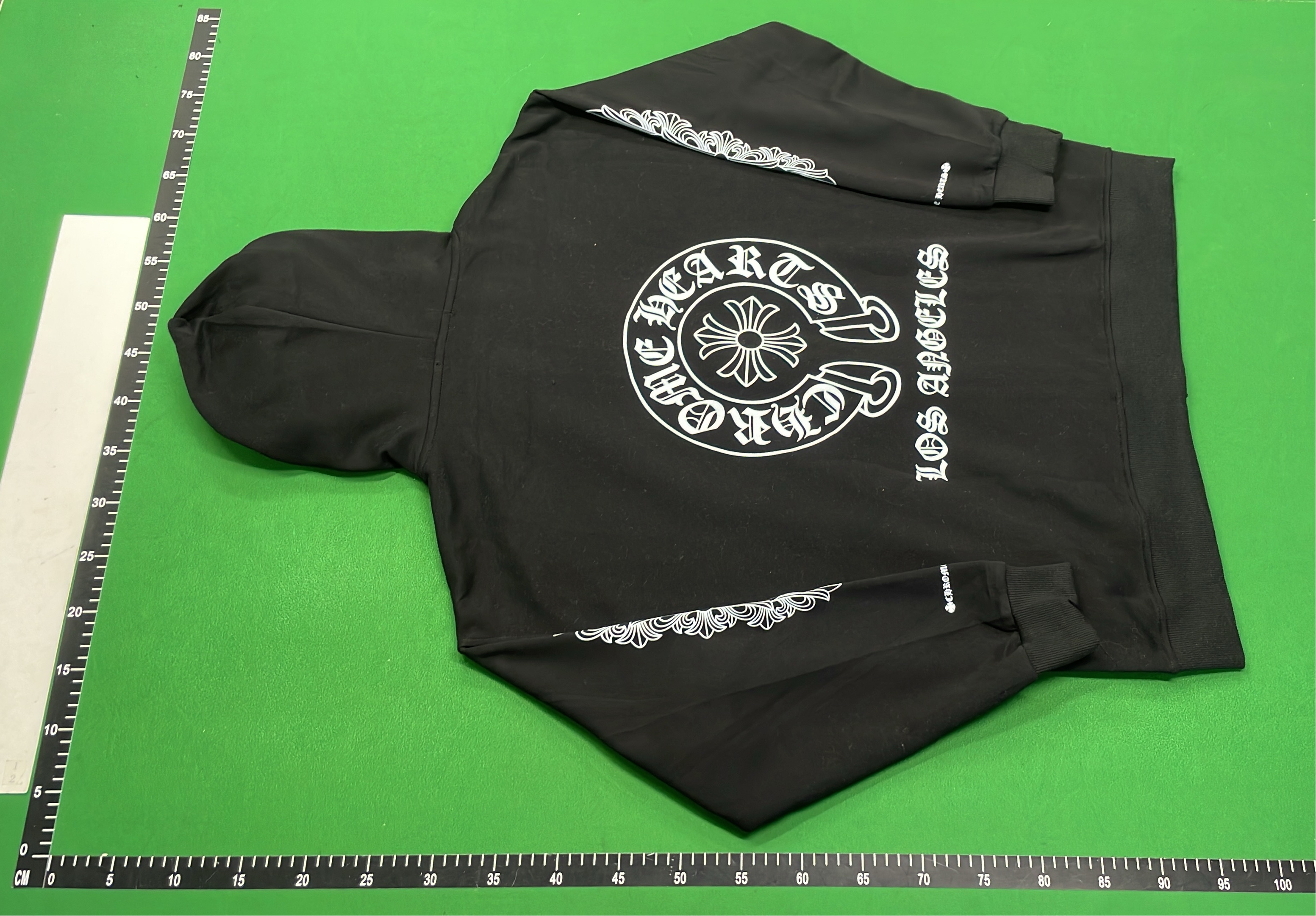 Chrome Hearts Hoodie with Cross and Puzzle Design