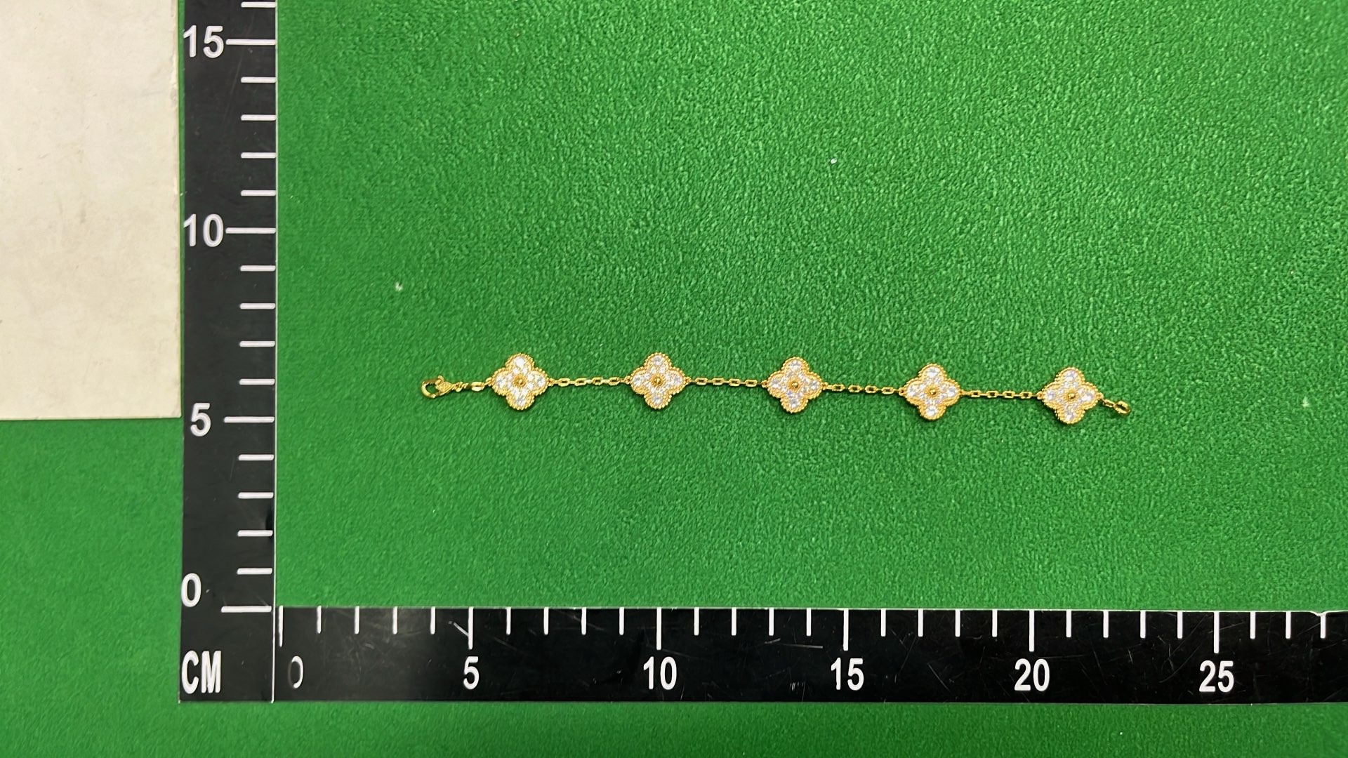 LV Style Red Clover Earrings and Bracelets Set