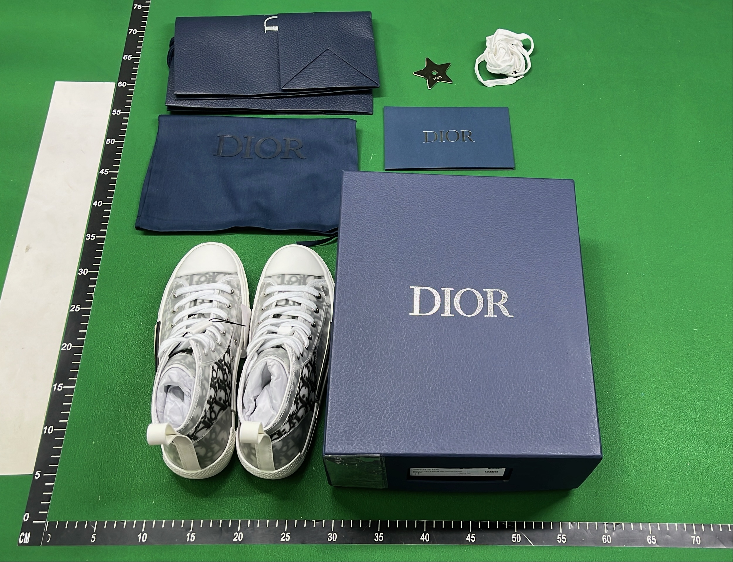 Dior x Converse High Top Sneakers with Monogram Pattern