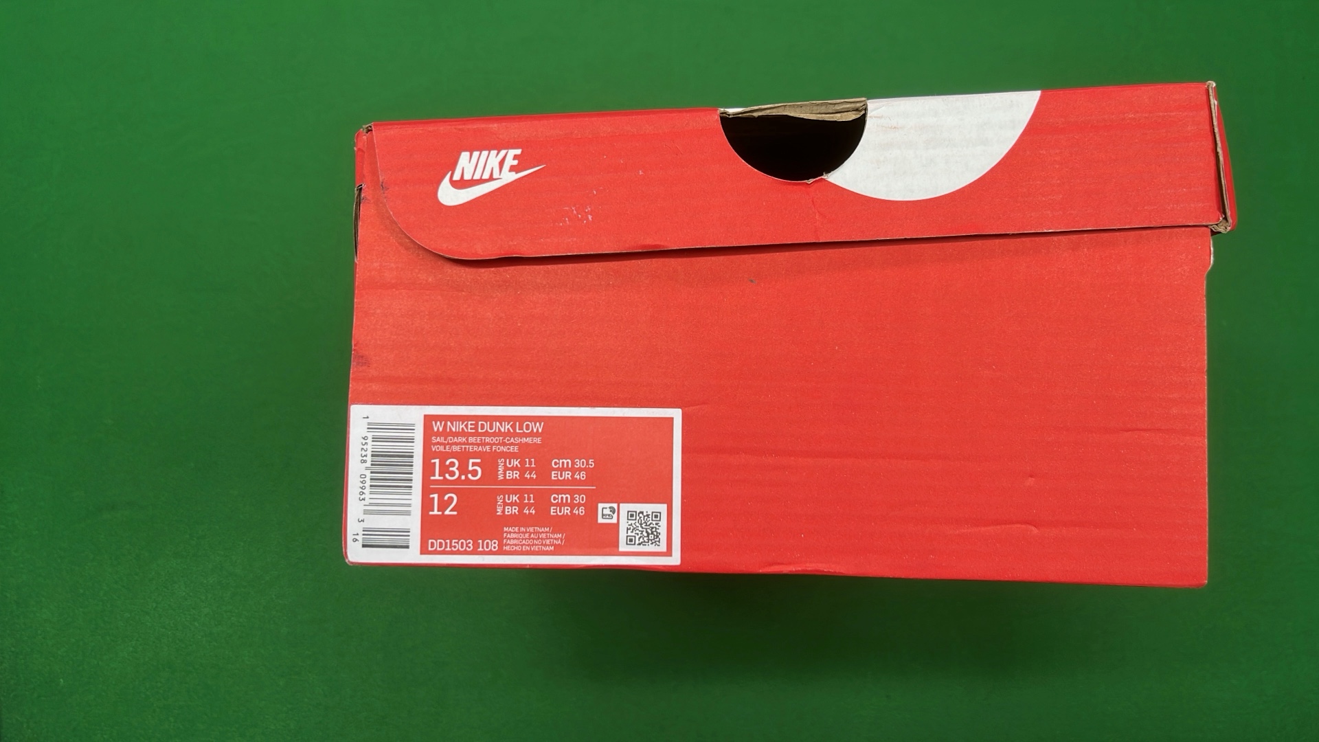 Nike Dunk Low Wine Red White Sneakers