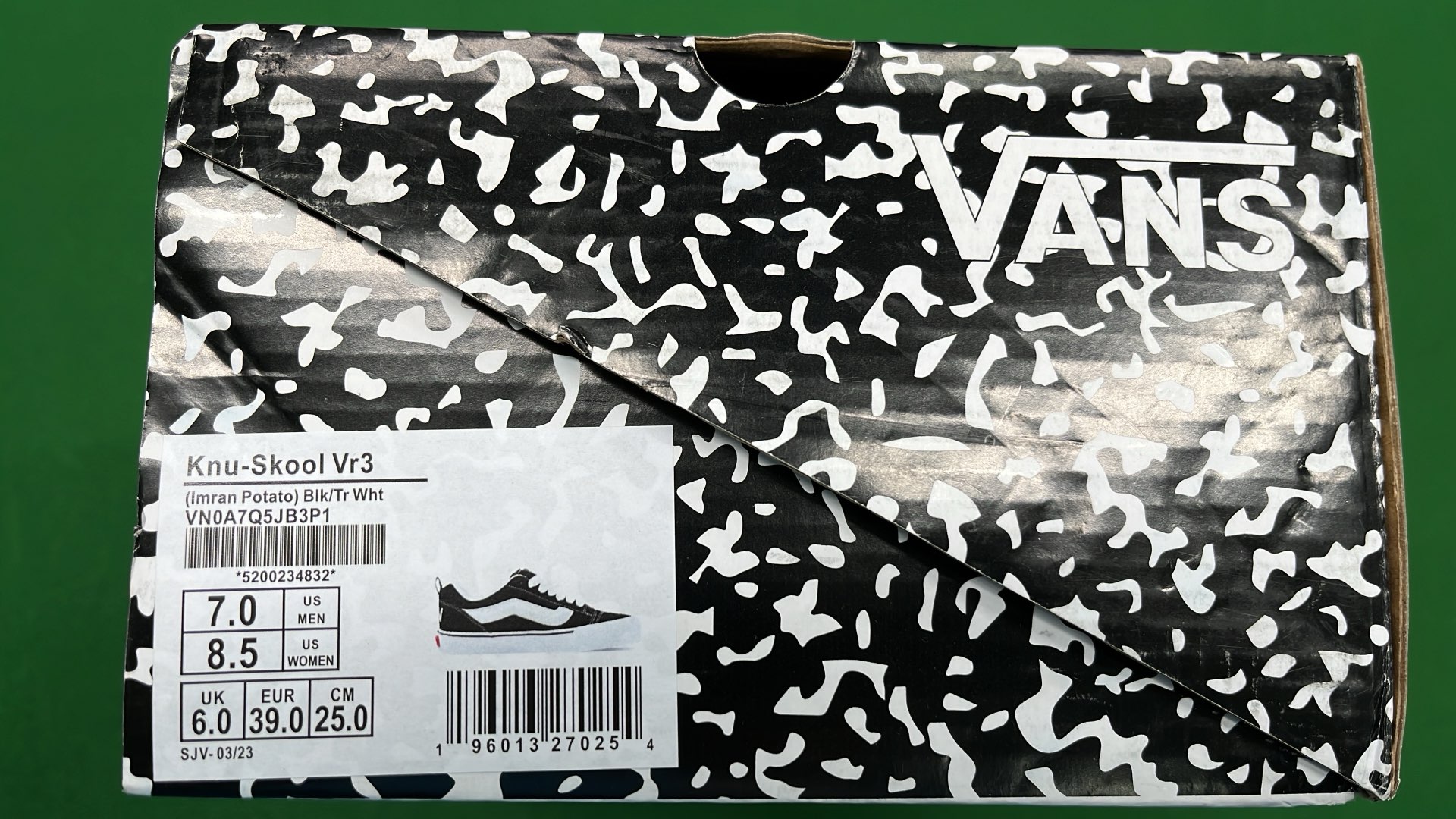Vans Old Skool Black White Skate Shoes with Blue Laces
