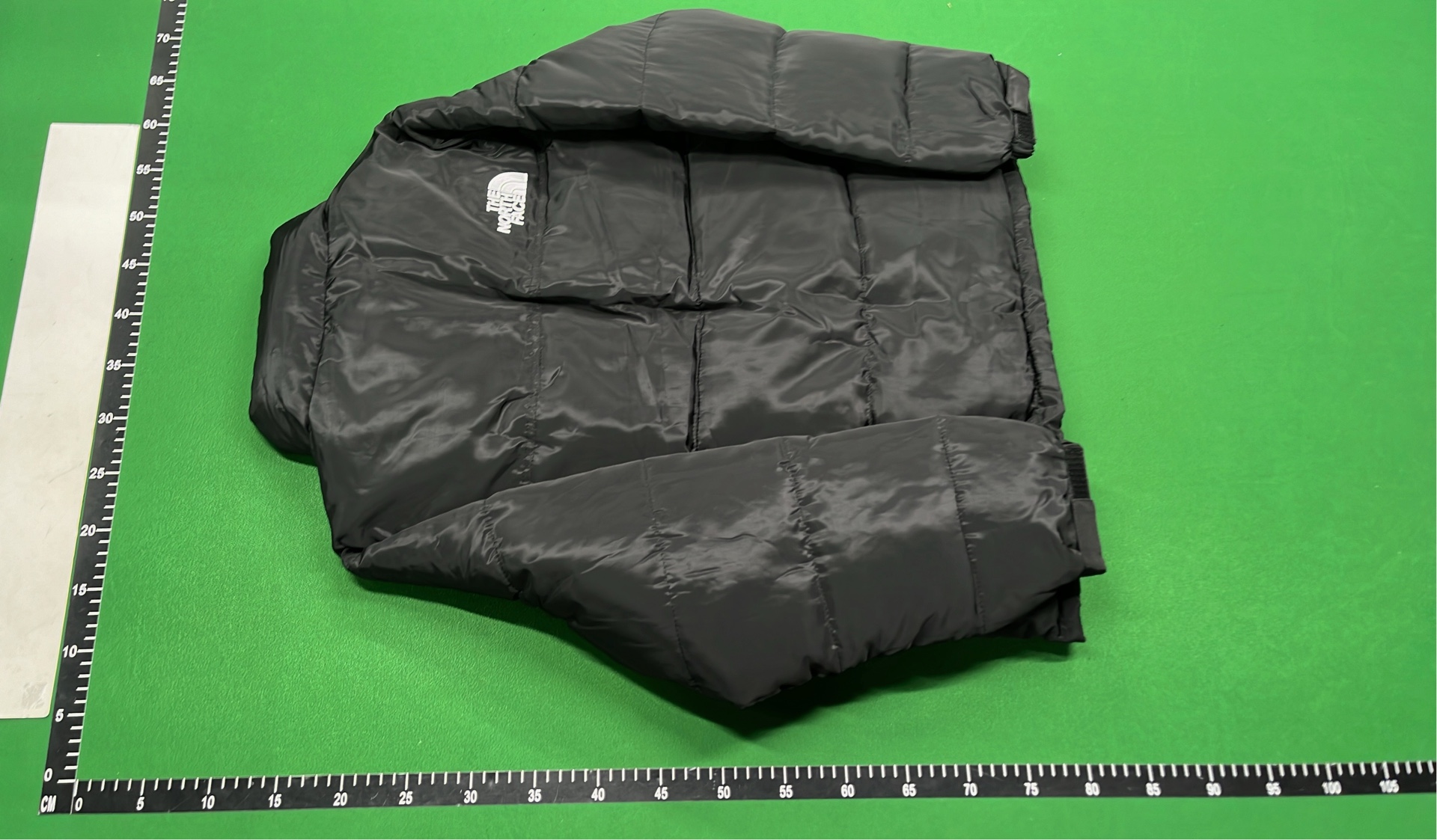 The North Face White Puffer Jacket with Black Collar