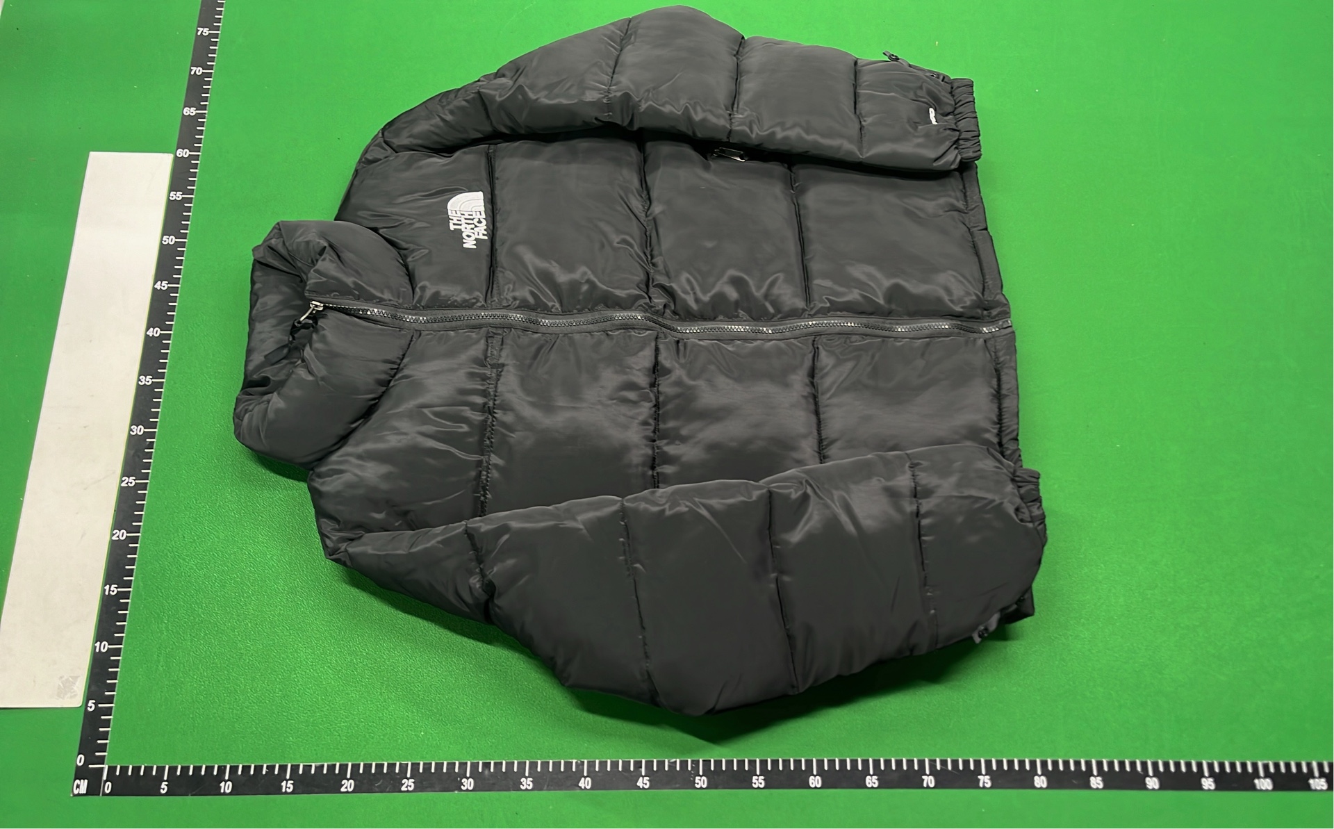 The North Face White Puffer Jacket with Black Collar