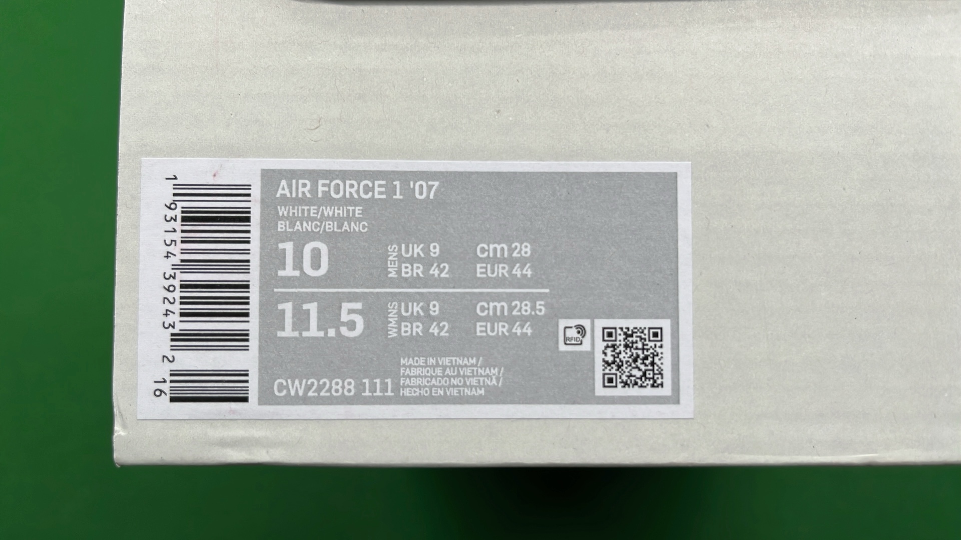 Nike Air Force 1 Low White Black Casual Sneakers