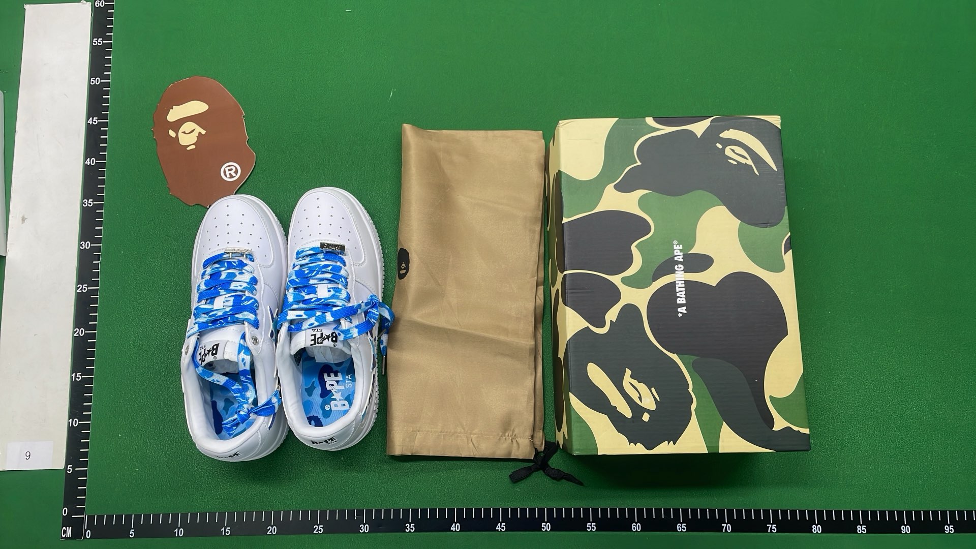 Bape Sta Low Top Sneakers - White, Red, Black & Camo