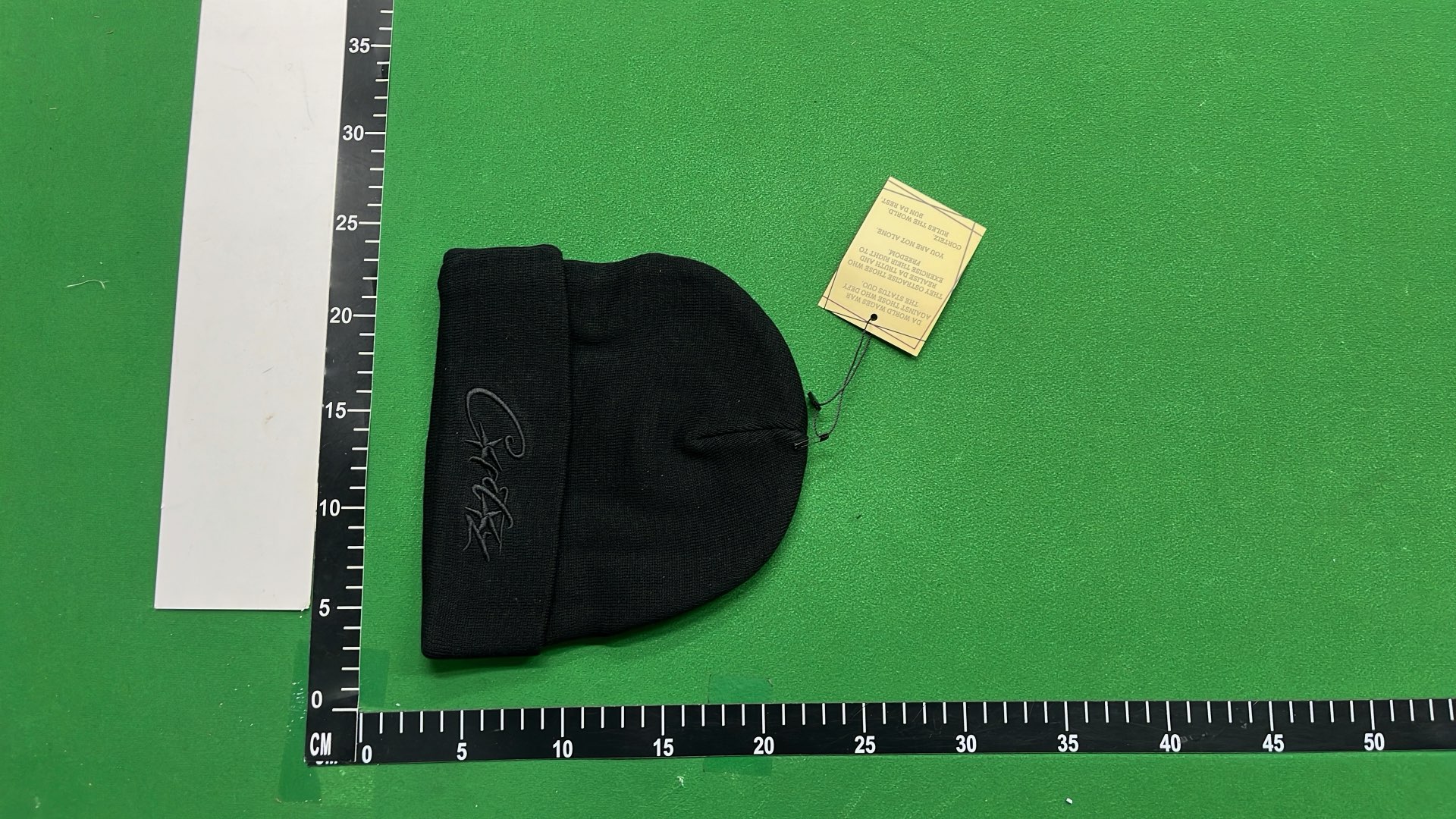 Curtiz Black Beanie Hat with Embroidered Logo
