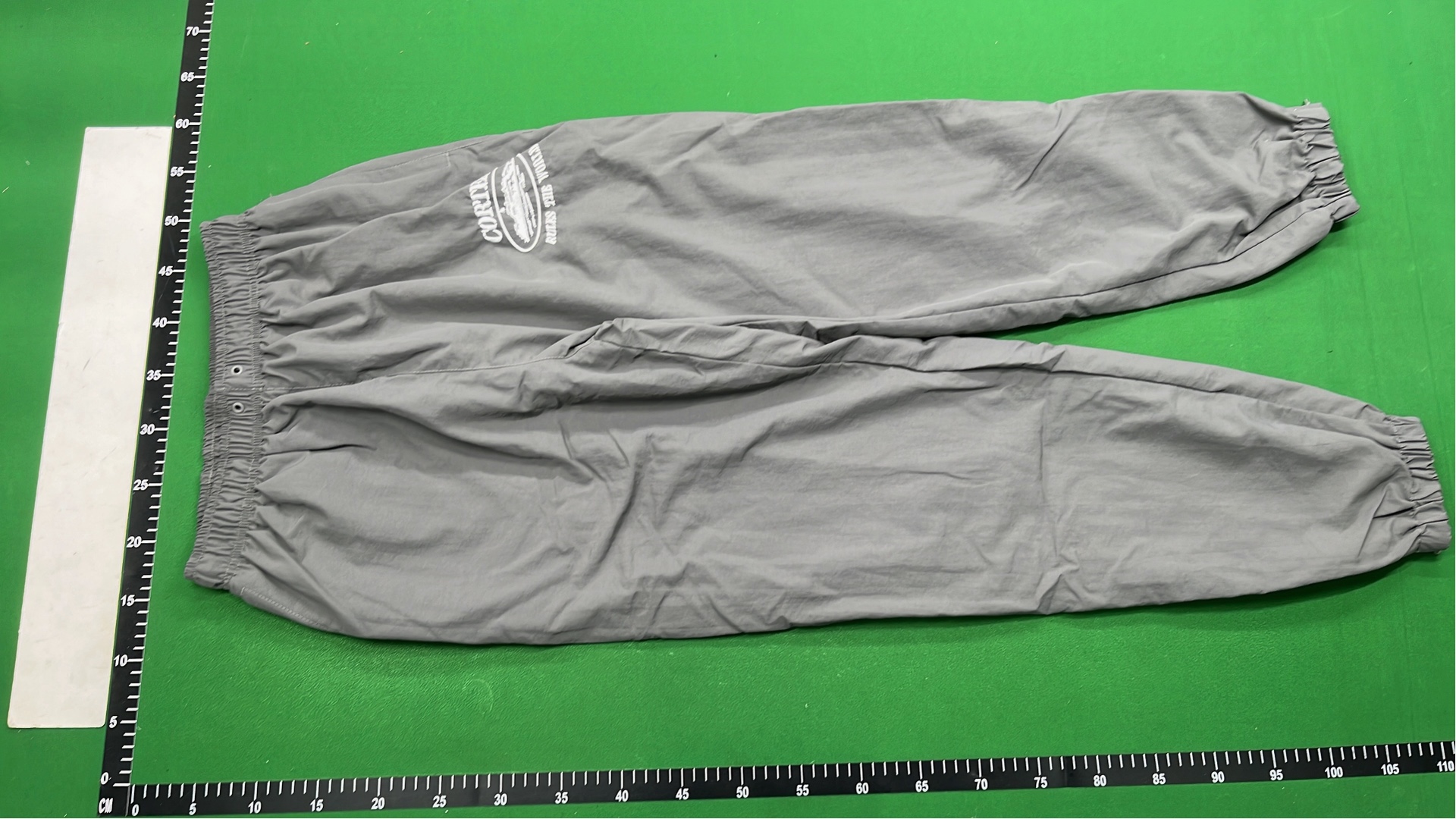 Cortez Gray Jogger Pants with Logo Print