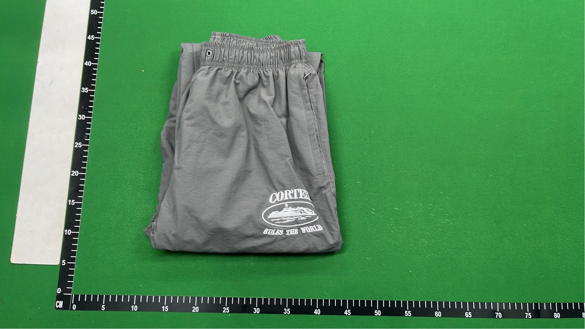 Cortez Gray Jogger Pants with Logo Print