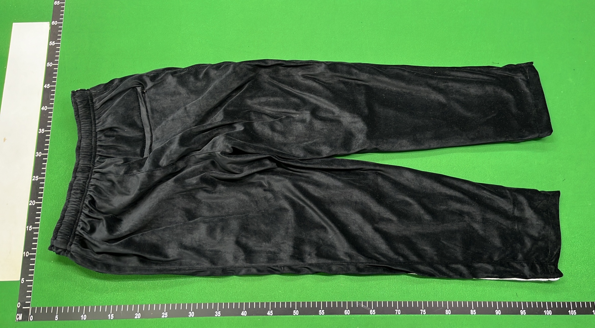 Black Track Pants with White Side Stripes