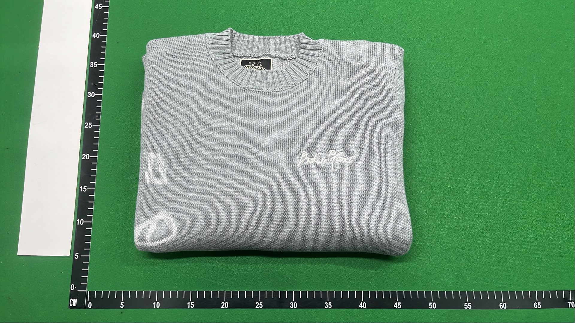 Gray Knit Sweater with Space Design
