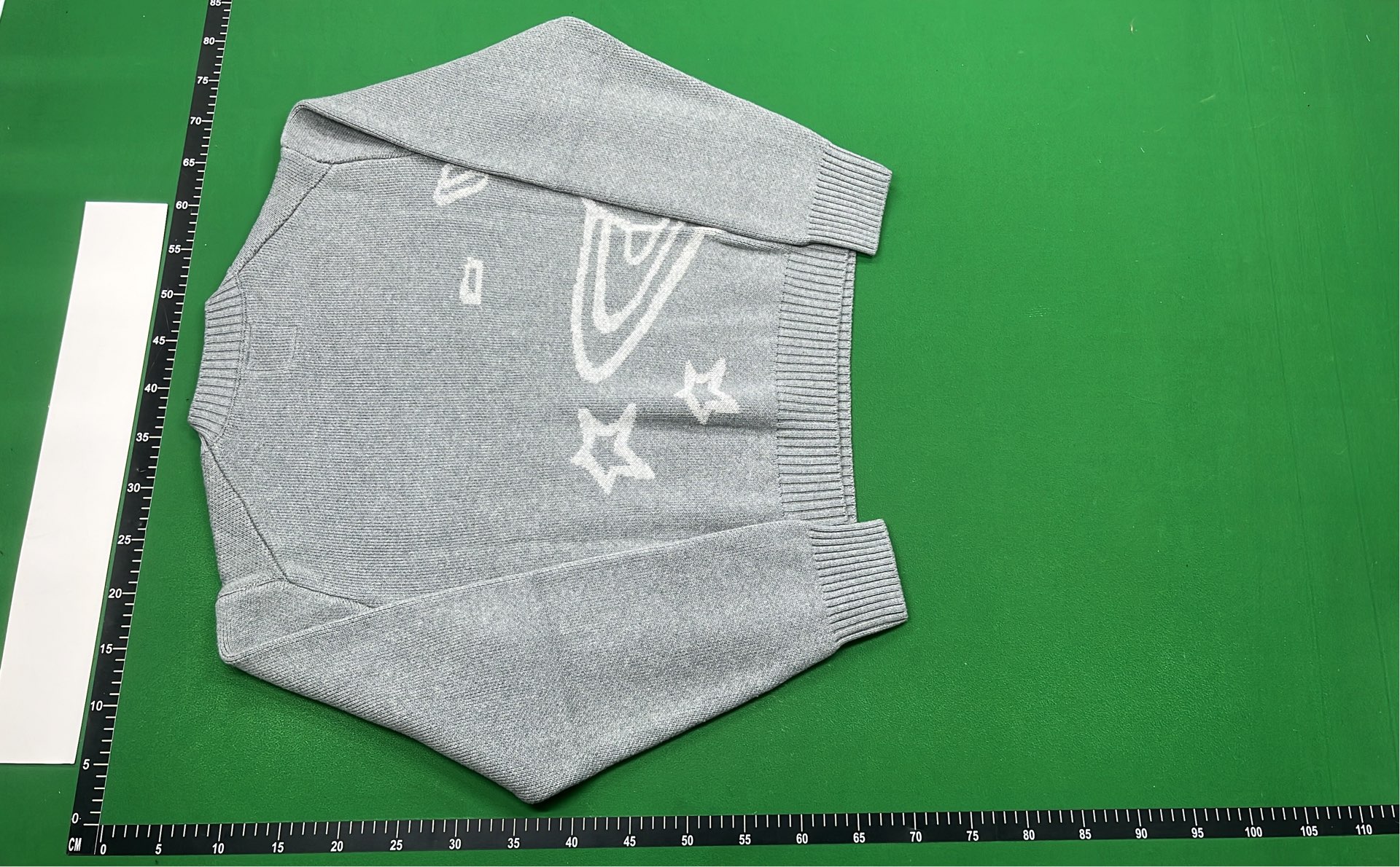 Gray Knit Sweater with Space Design