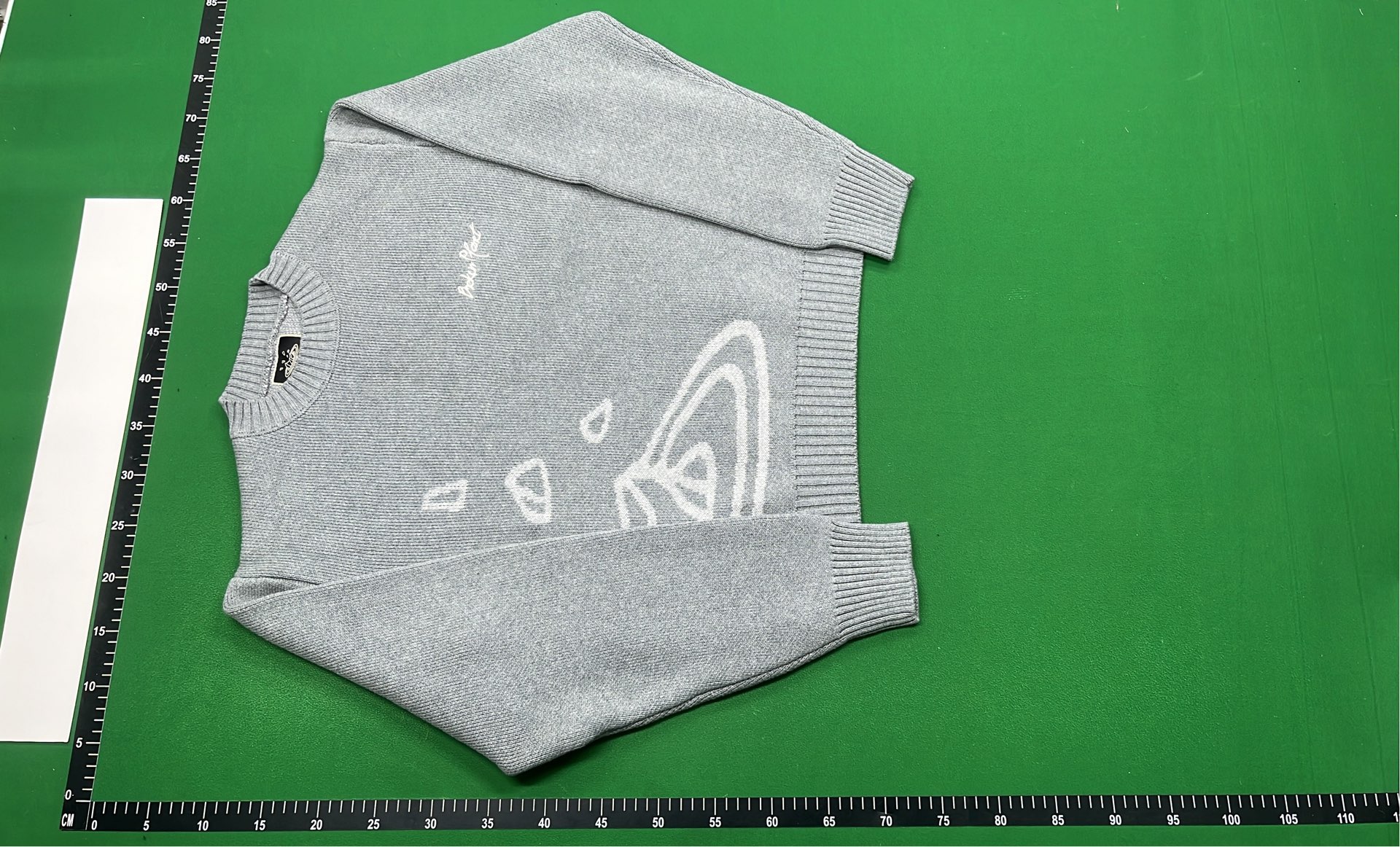 Gray Knit Sweater with Space Design