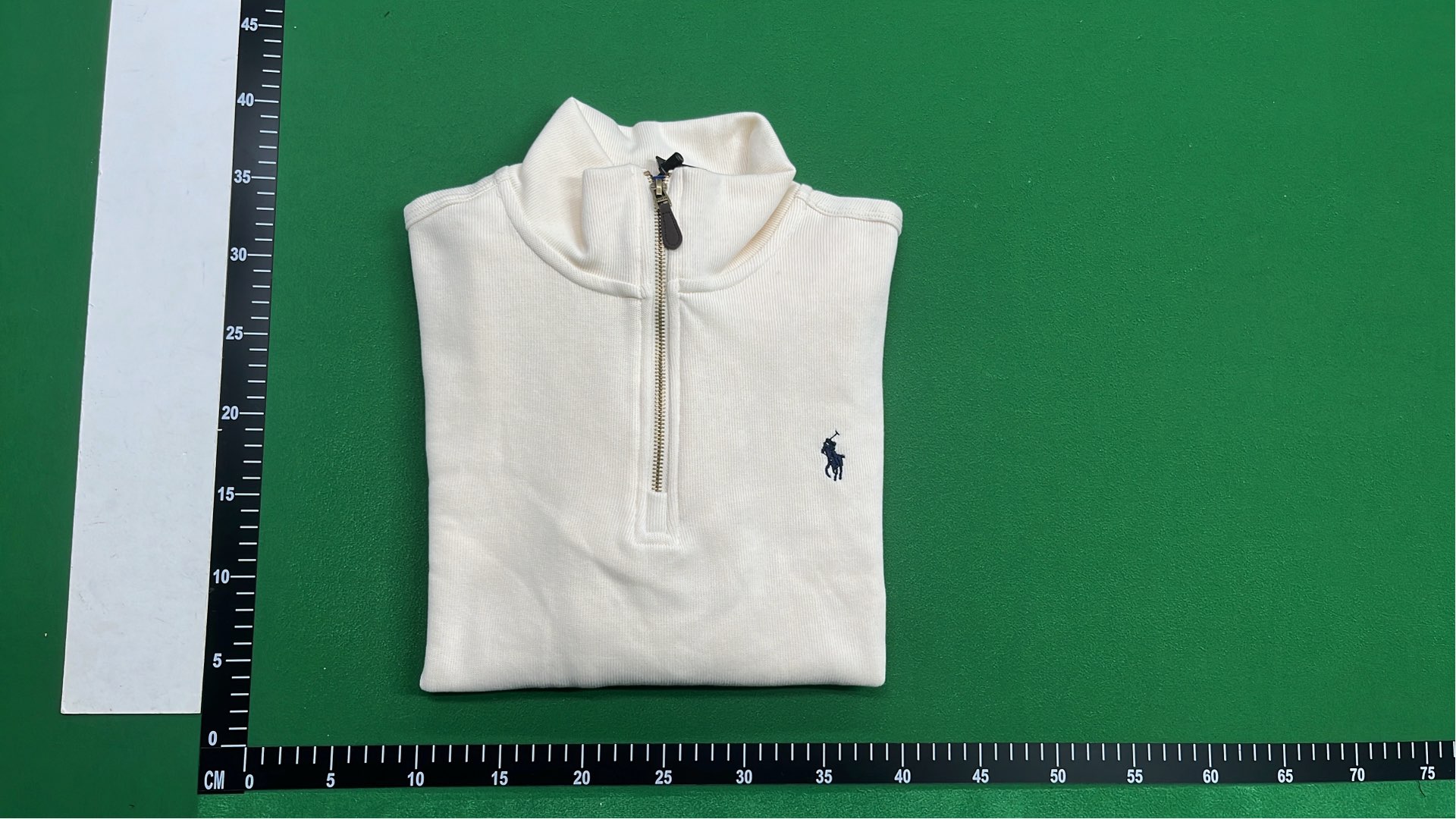 Black Half-Zip Pullover with Red Pony Logo