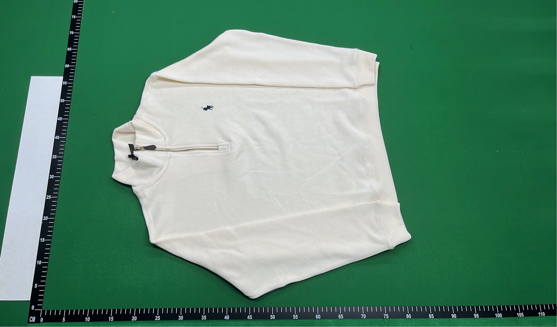 Black Half-Zip Pullover with Red Pony Logo