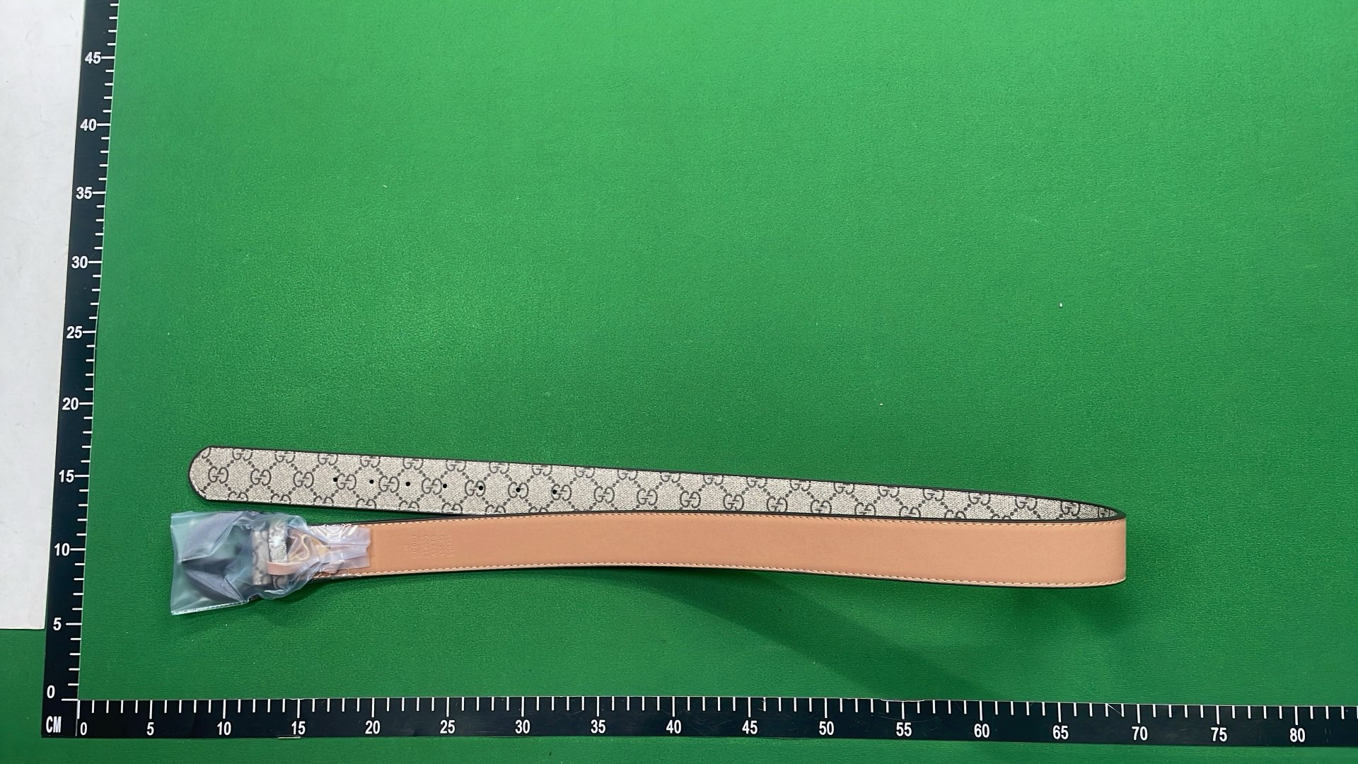 LV Damier Azur Belt with Gold Buckle