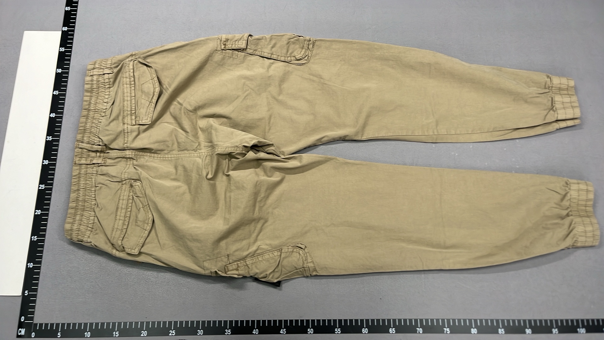 Black Cargo Jogger Pants with Logo Patch