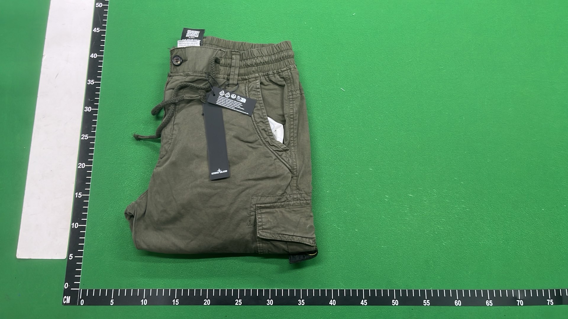 Black Cargo Jogger Pants with Logo Patch