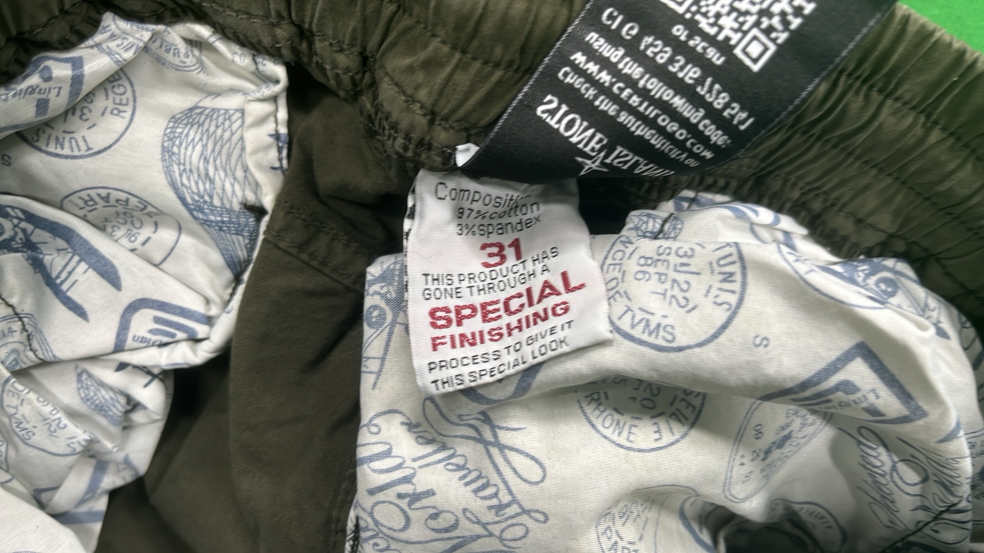 Black Cargo Jogger Pants with Logo Patch