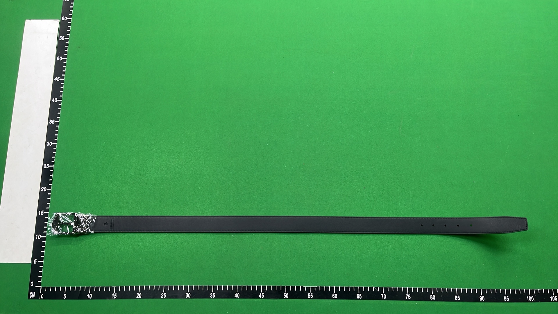 Burberry Black Check Pattern Leather Belt with Silver Buckle