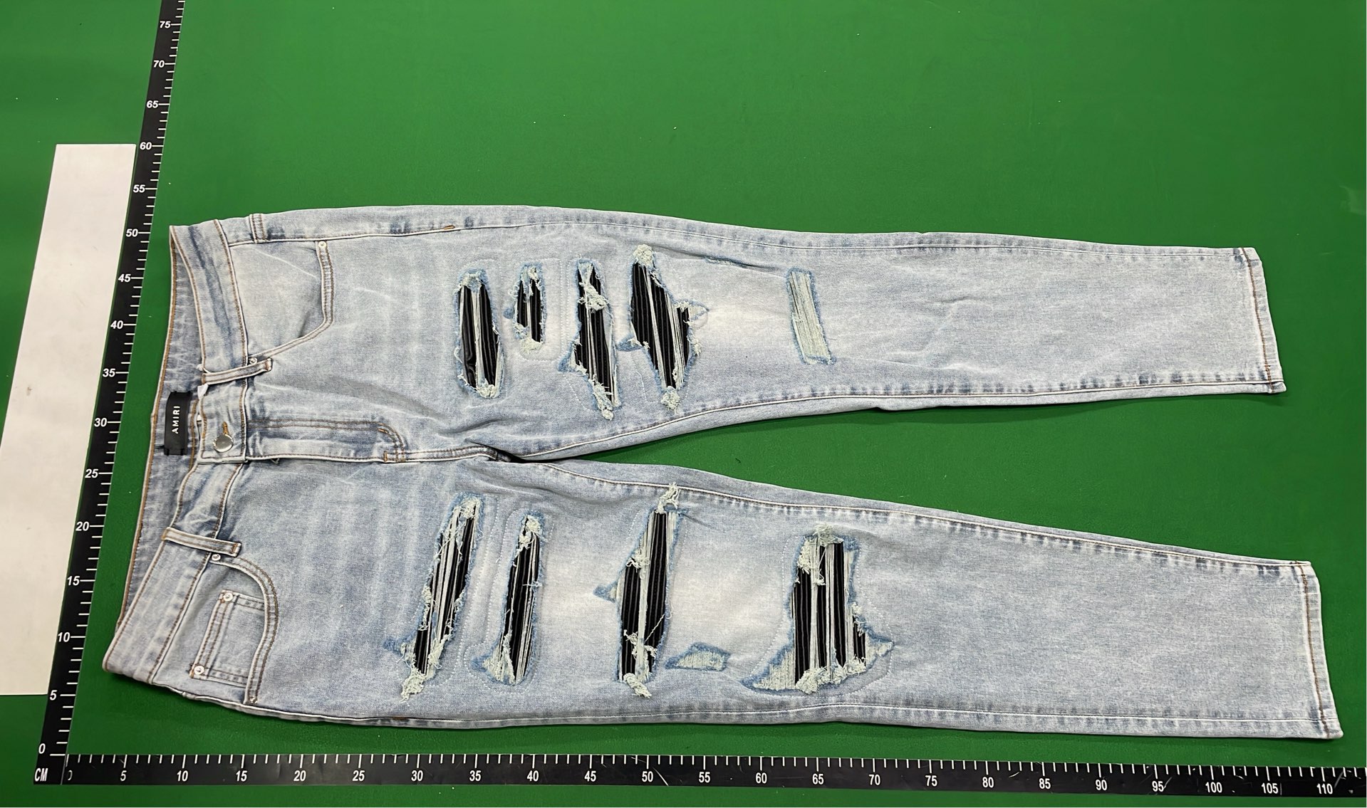 Men's Fashion Distressed Ripped Jeans with Stars and Letter Print