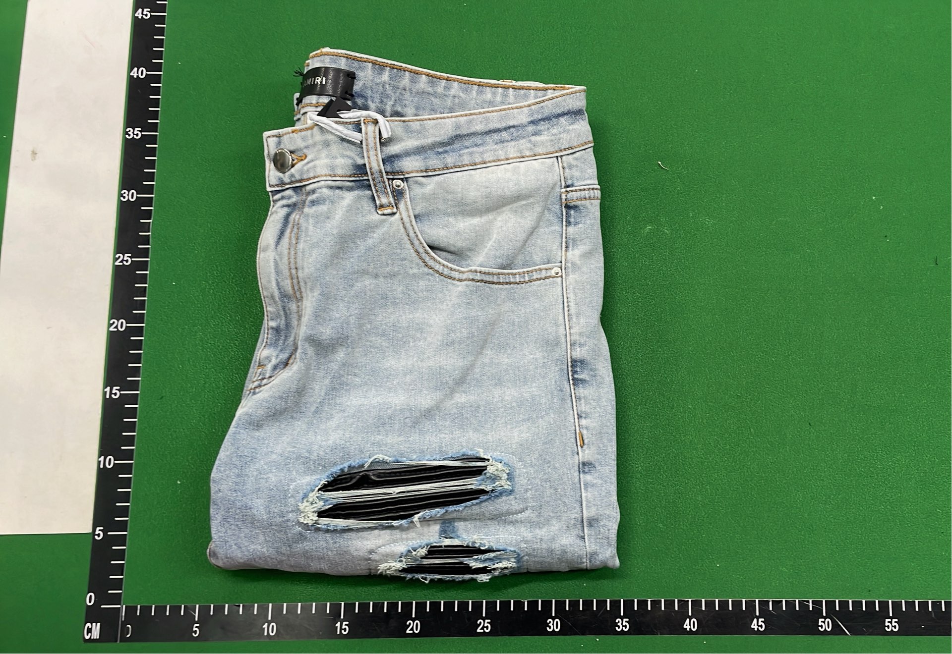 Men's Fashion Distressed Ripped Jeans with Stars and Letter Print