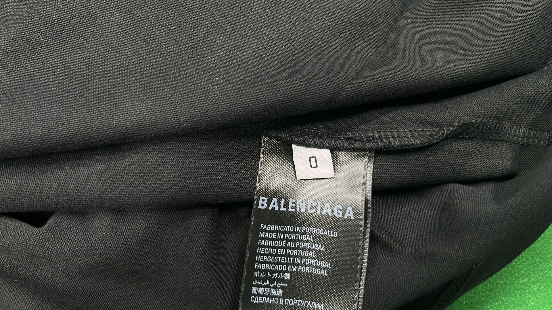 Balenciaga Black T-Shirt with Reflective Stripes and Logo