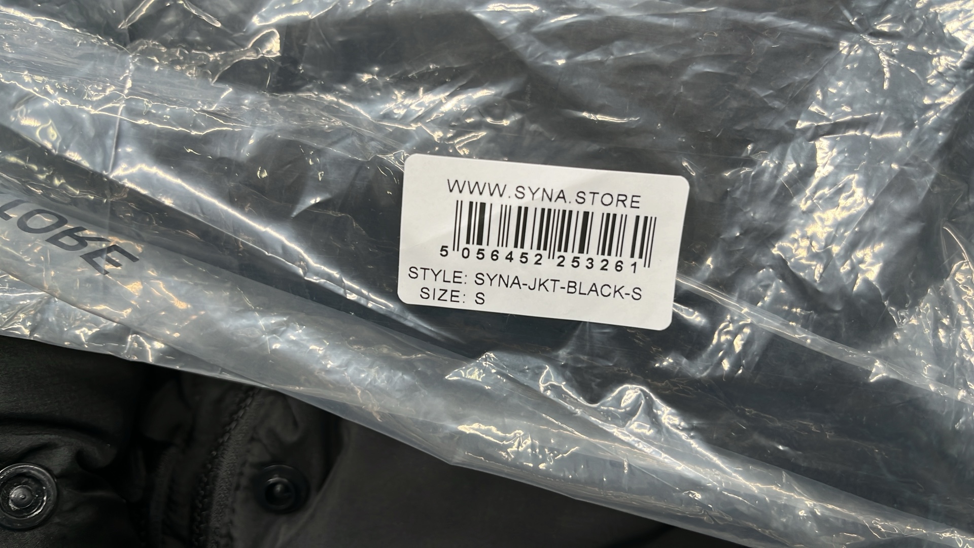 Black Puffer Jacket with Hood and Zippered Pockets