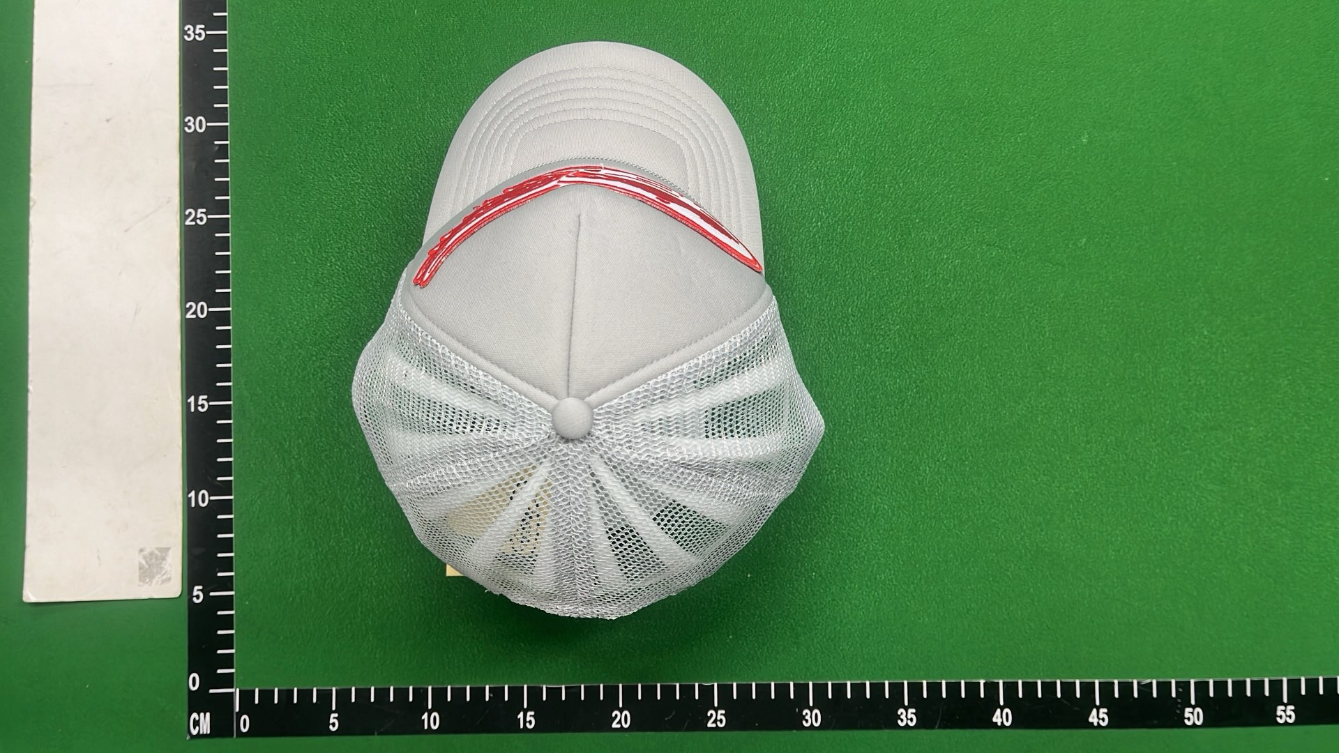 Gray Trucker Hat with Red Wing Design