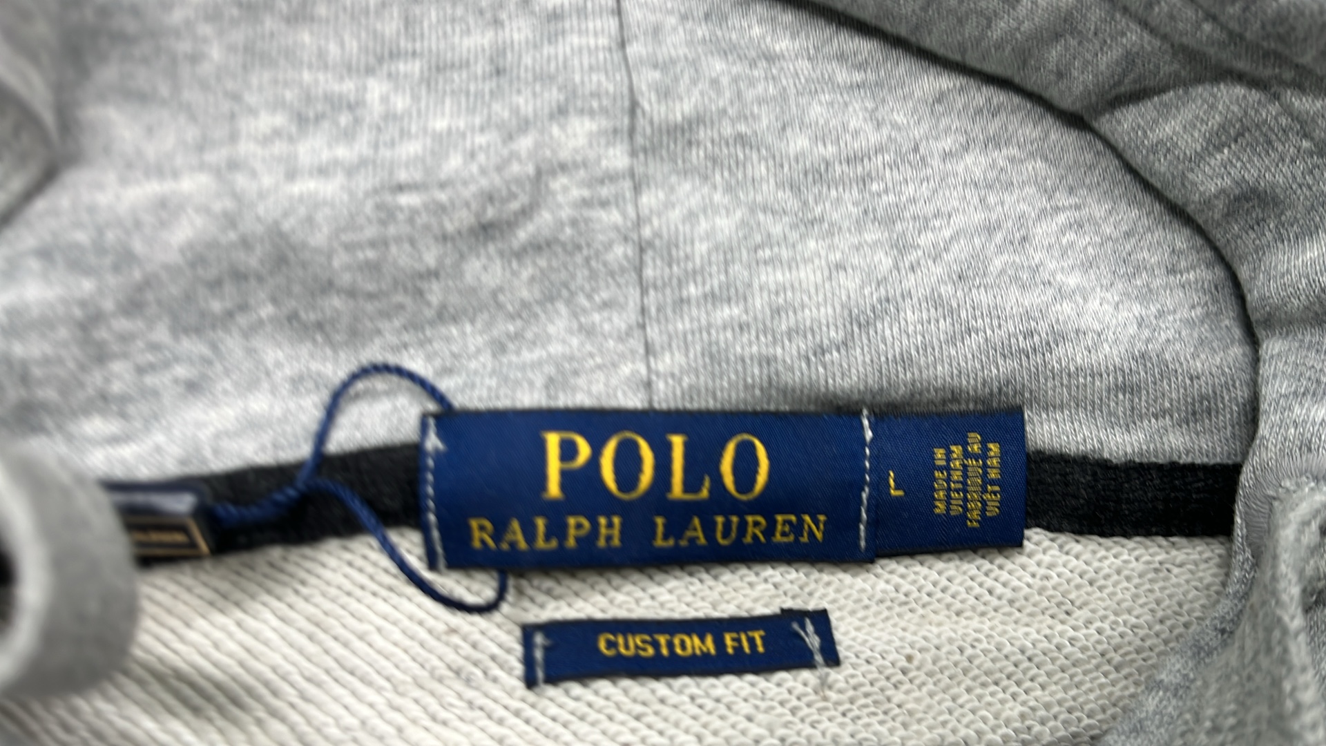 Black Full-Zip Hoodie with Pony Logo