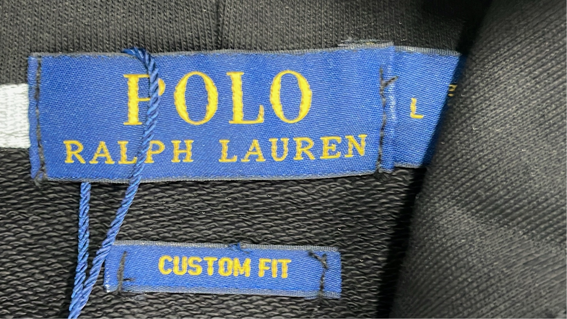 Black Full-Zip Hoodie with Pony Logo