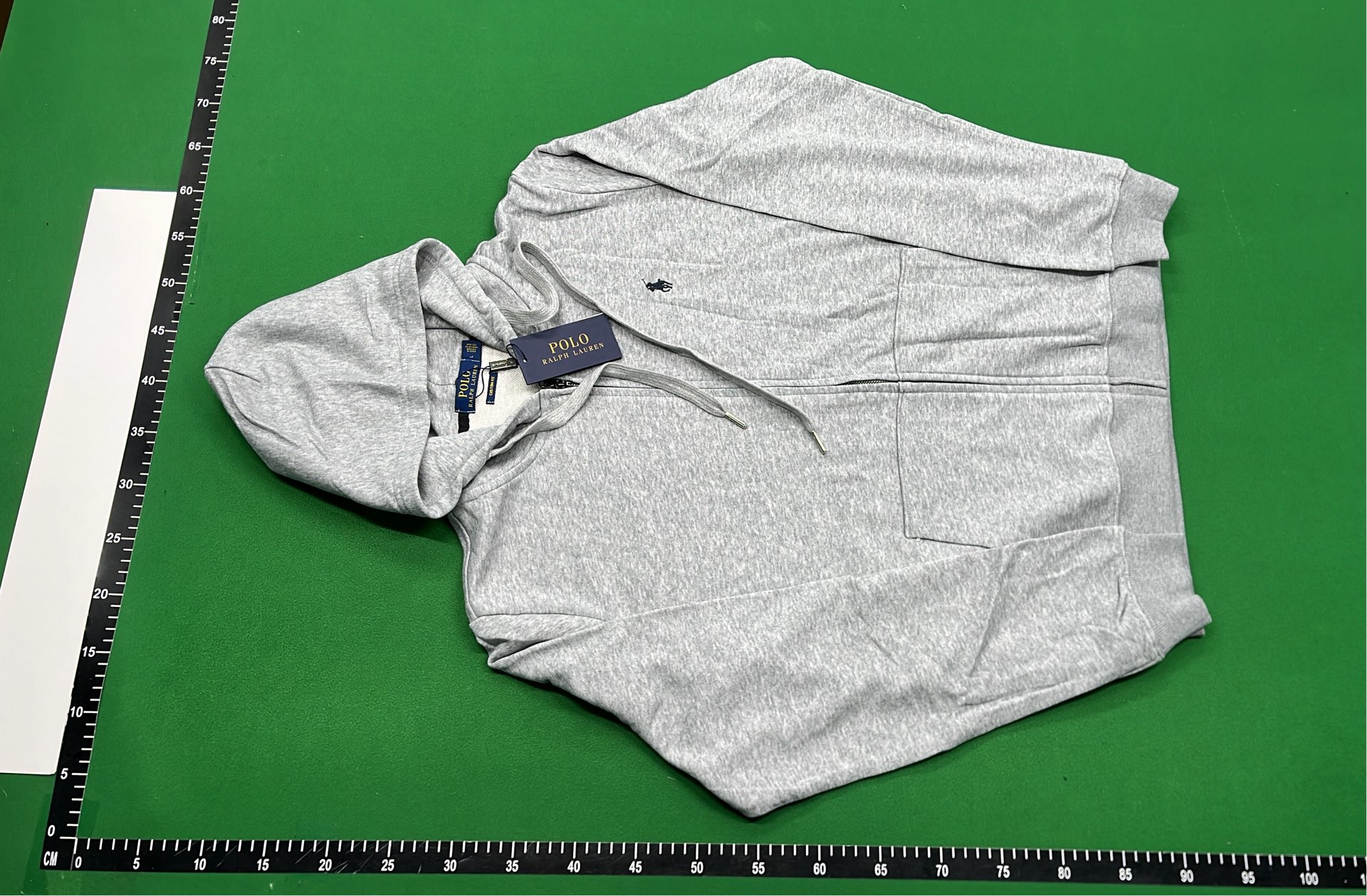 Black Full-Zip Hoodie with Pony Logo