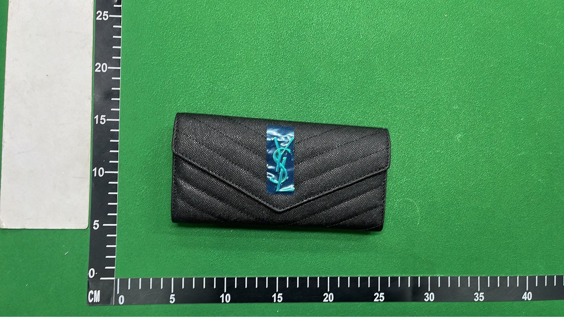 YSL Black Quilted Leather Wallet with Gold Logo