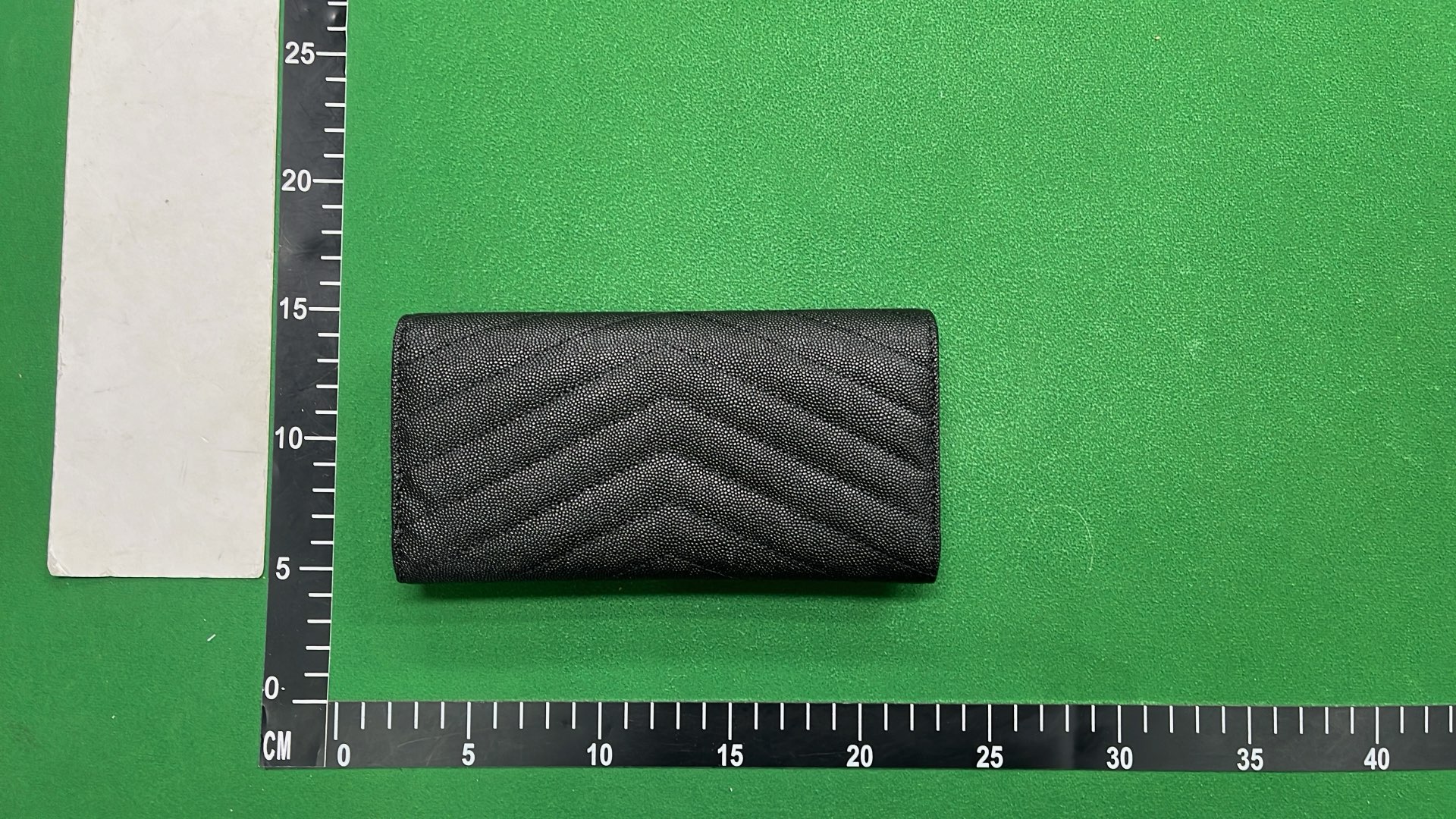 YSL Black Quilted Leather Wallet with Gold Logo