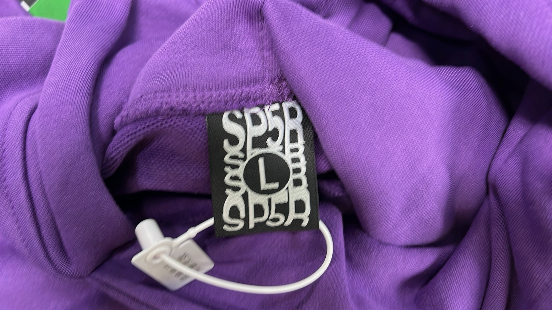 SP5DER Star Print Hoodie Grey Oversized Sweatshirt