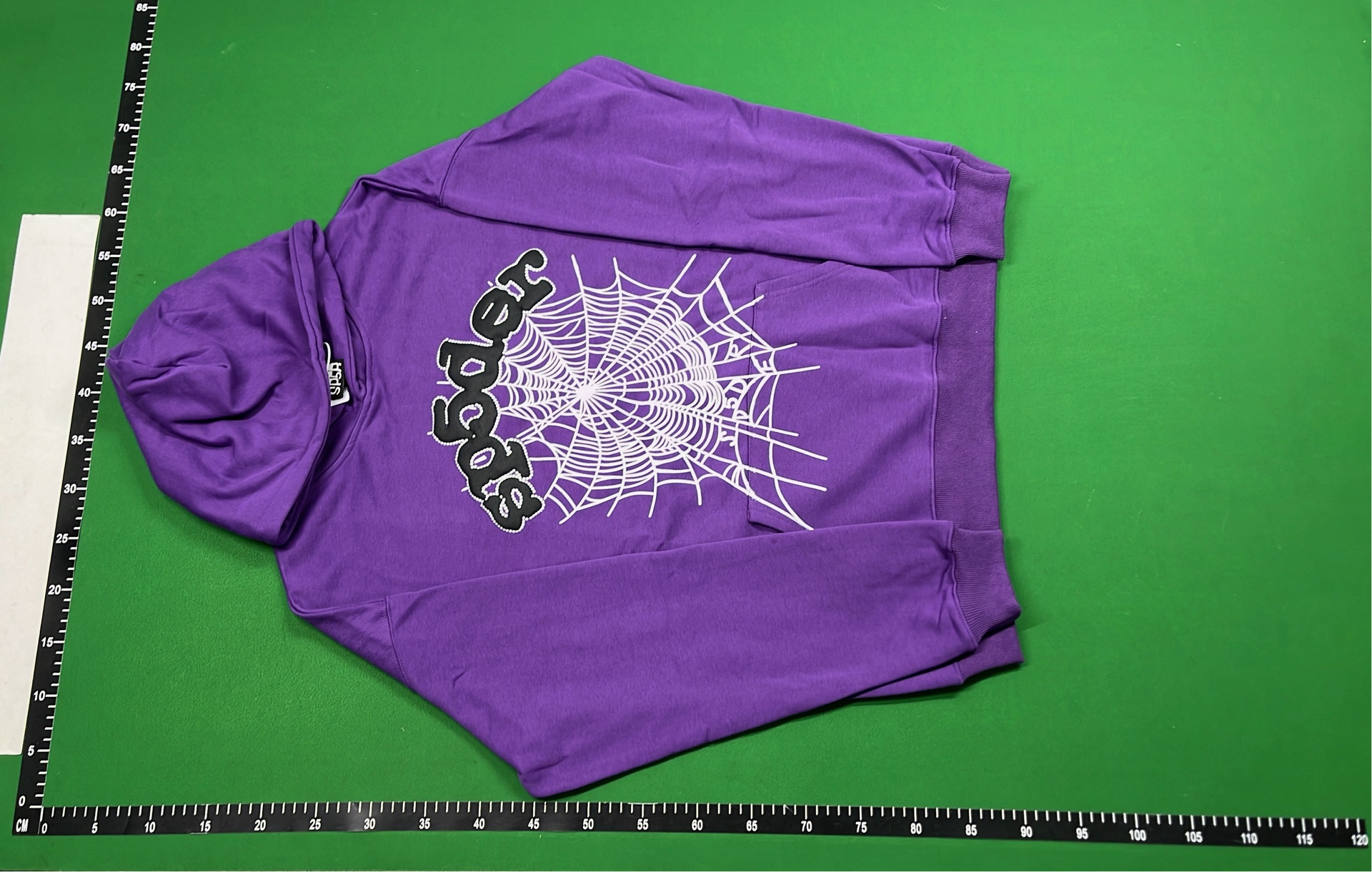 SP5DER Star Print Hoodie Grey Oversized Sweatshirt