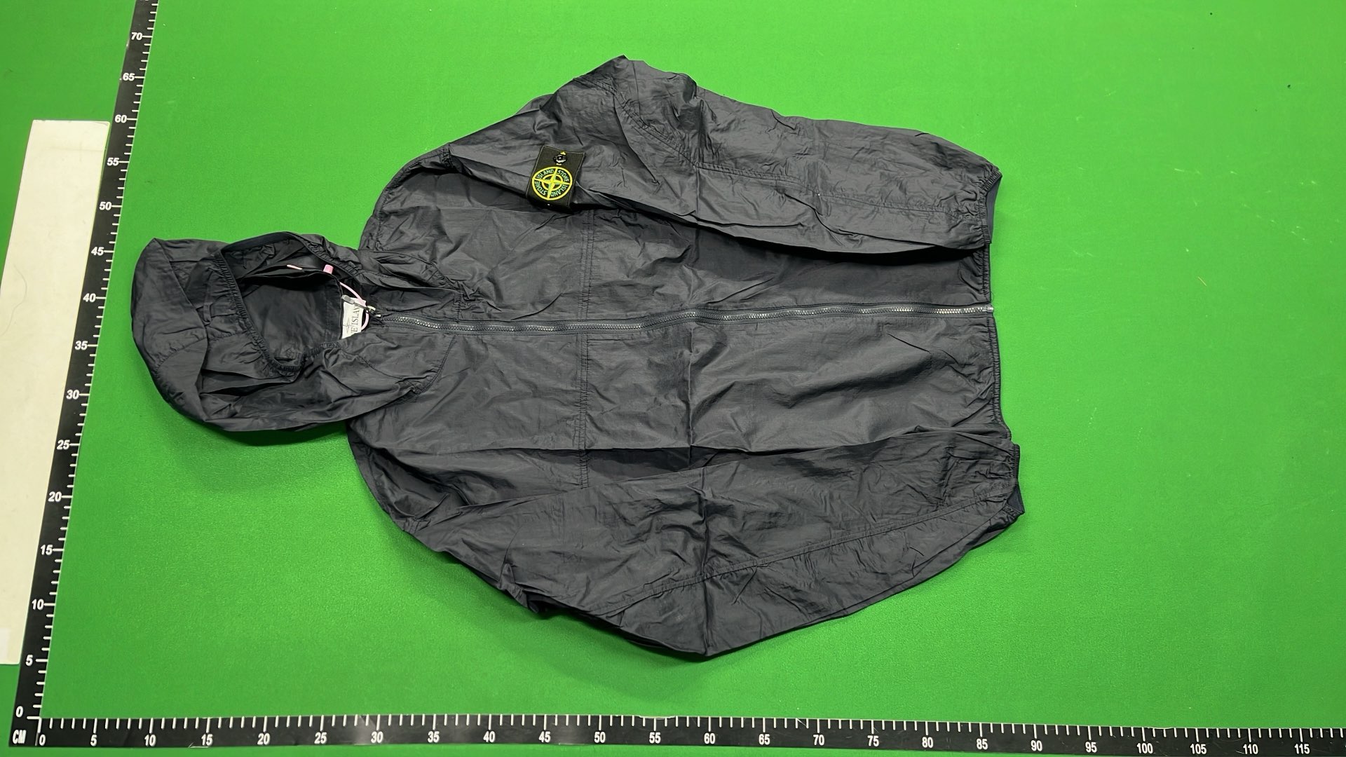 Stone Island Grey Hooded Jacket with Logo Patch