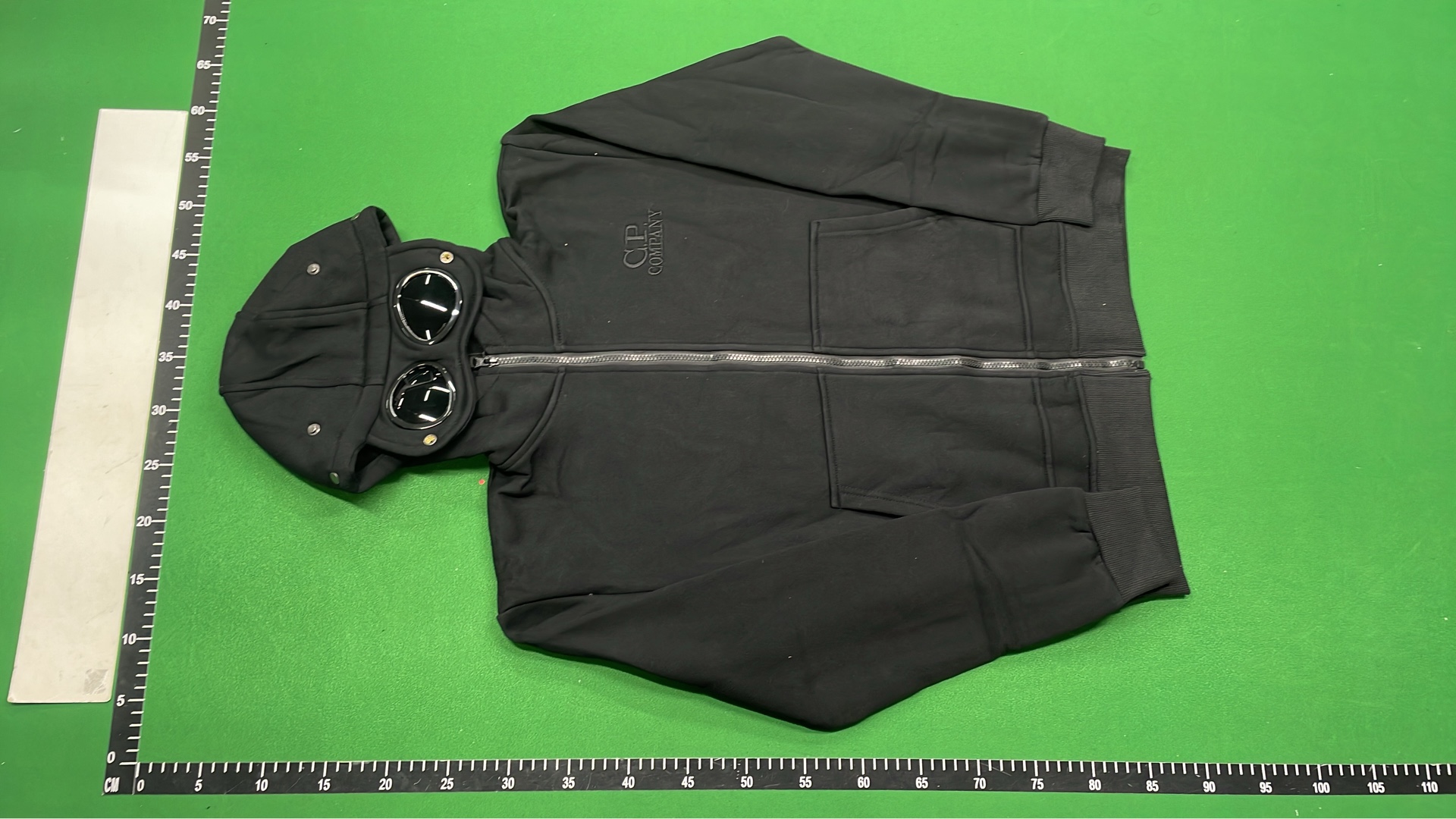 C.P. Company Grey Hoodie with Goggle Hood Design