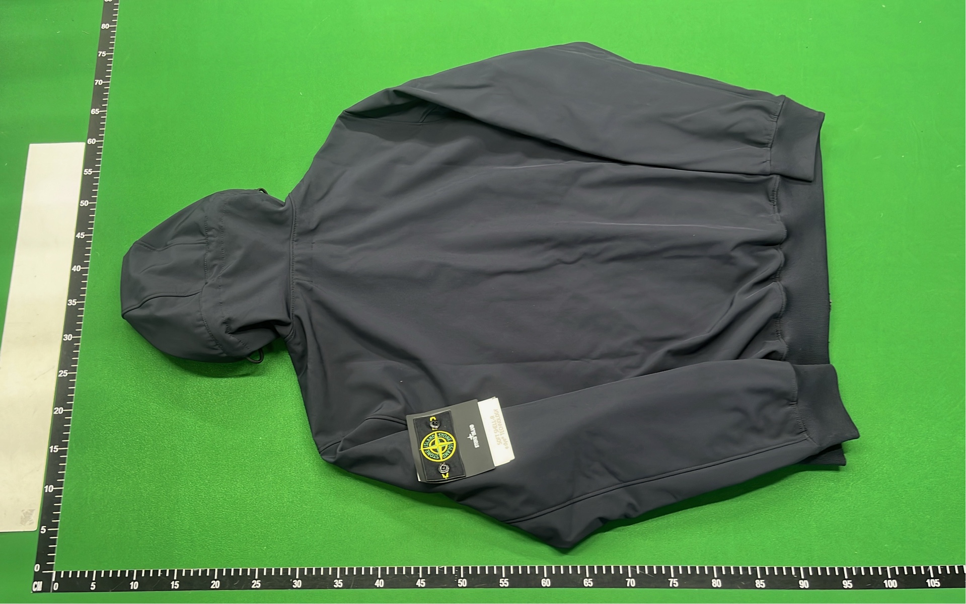 Men's Dark Blue Hooded Zip-Up Jacket with Front Pockets