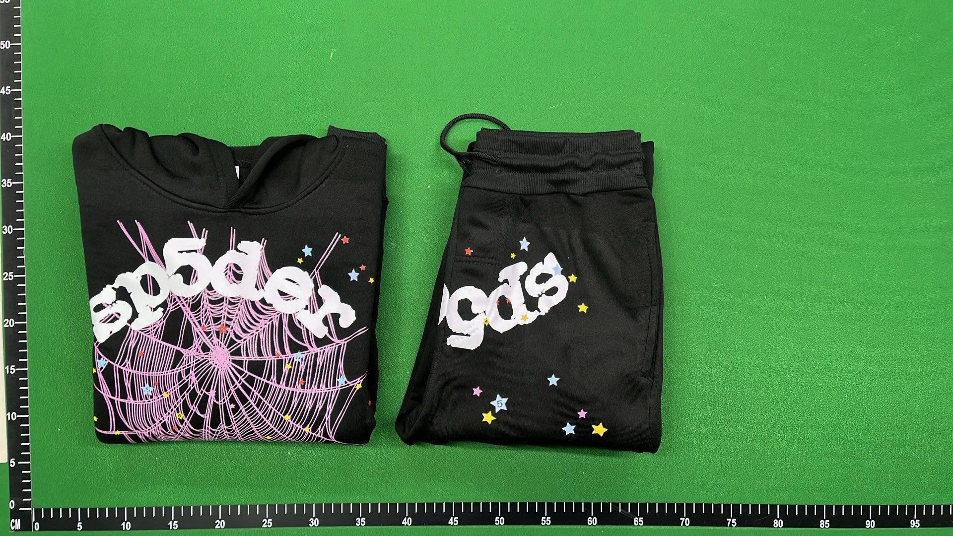 Blue Spider Web Hoodie and Pants Set