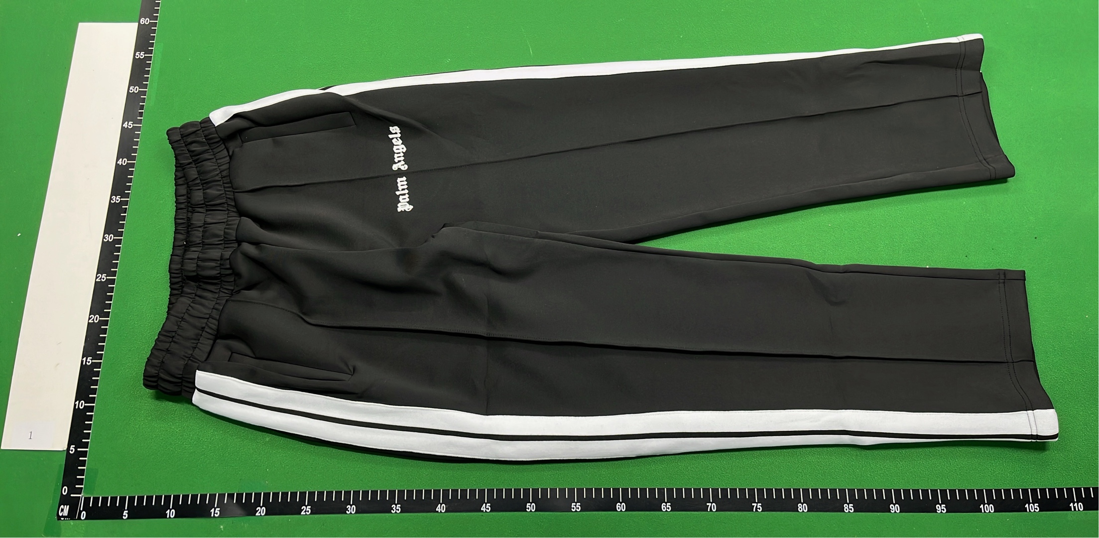 Purple Track Pants with White Side Stripes and Angels Logo
