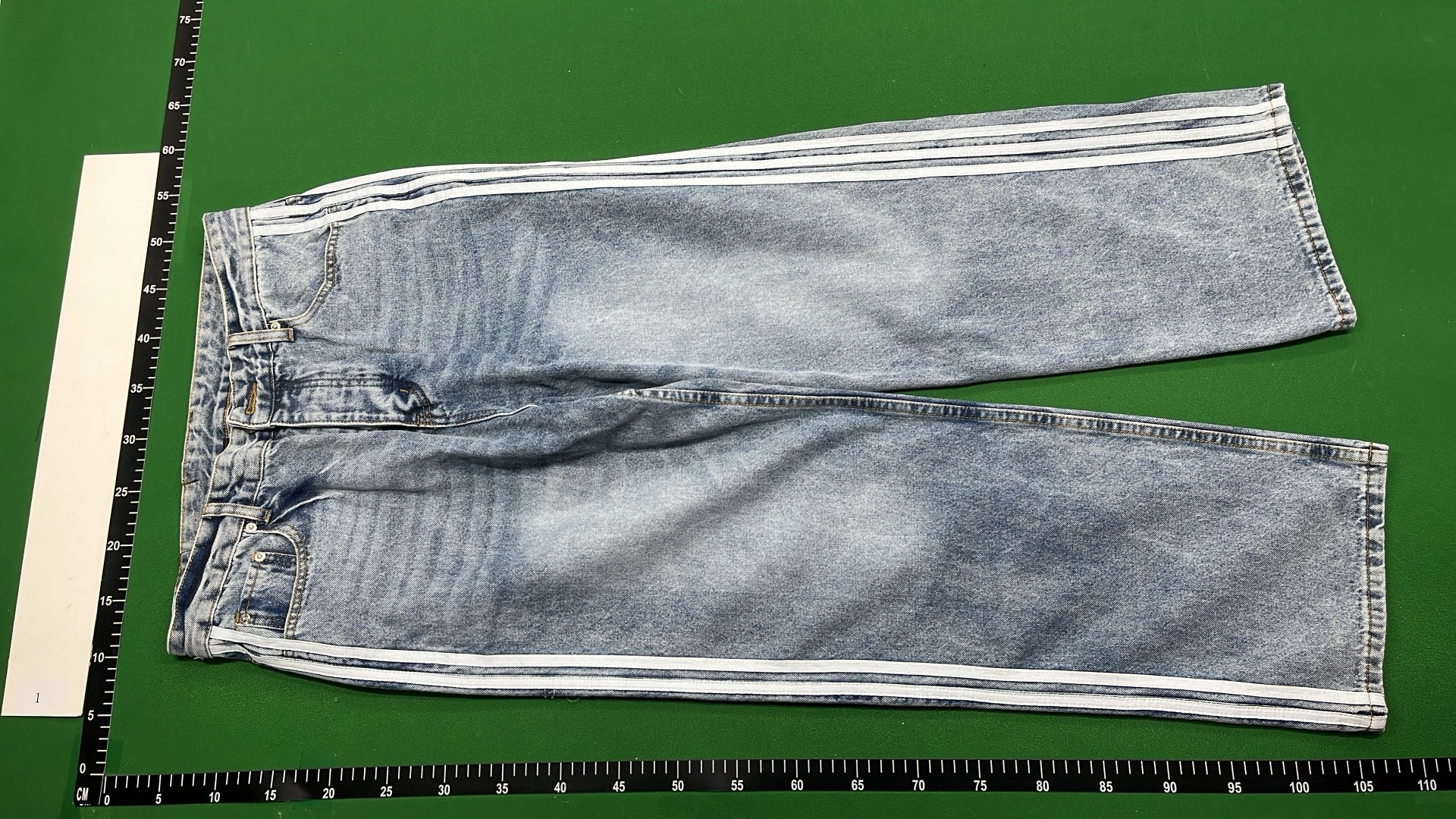 Balenciaga Denim Pants with Side Stripes