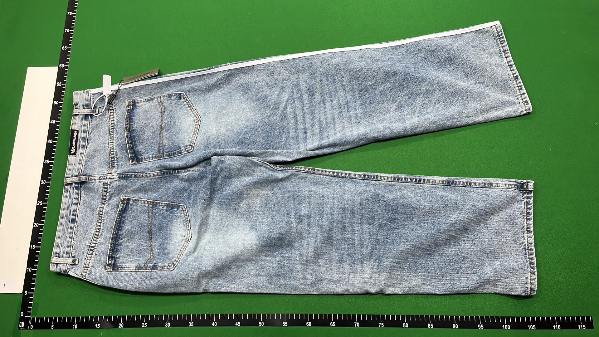 Balenciaga Denim Pants with Side Stripes