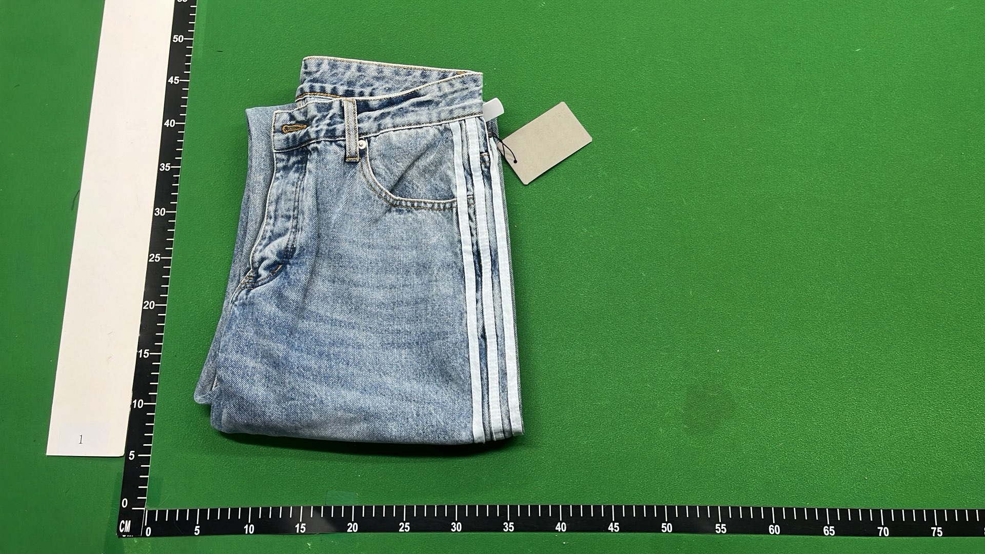 Balenciaga Denim Pants with Side Stripes