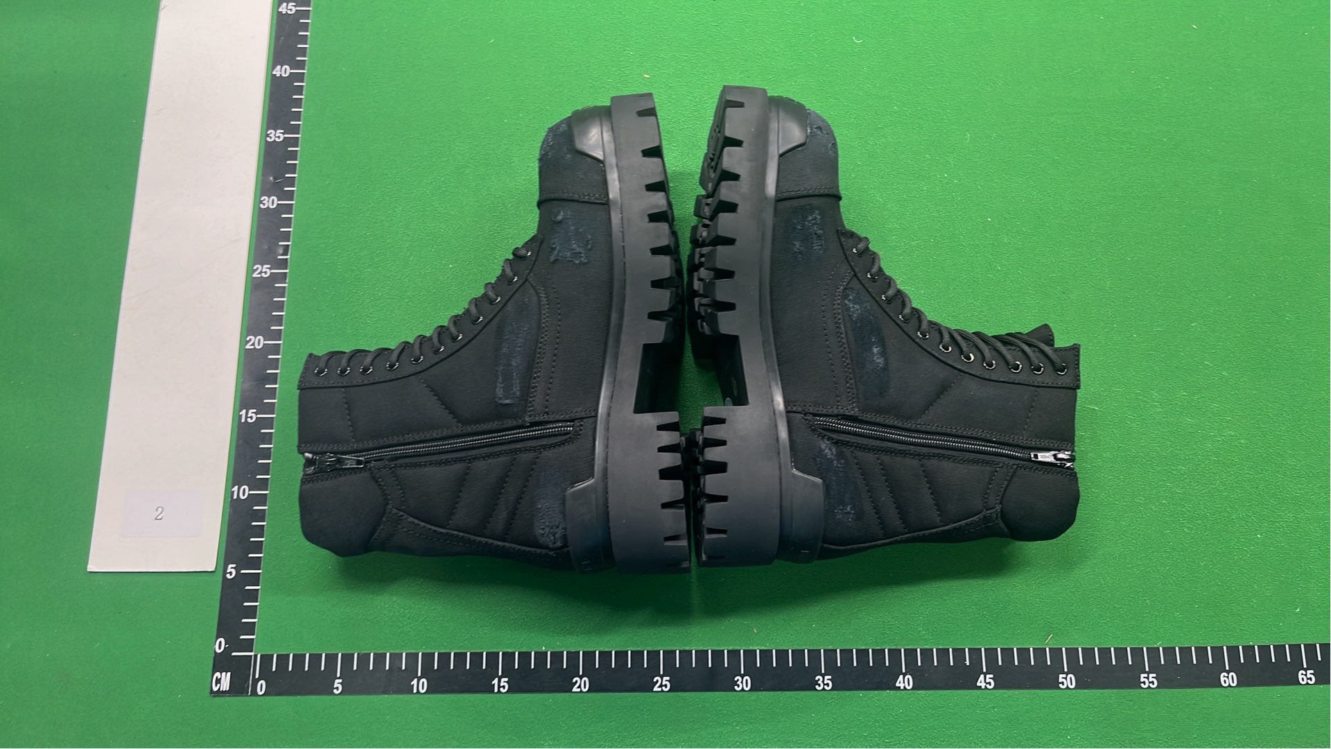 Black High-Top Lace-Up Combat Boots for Men and Women